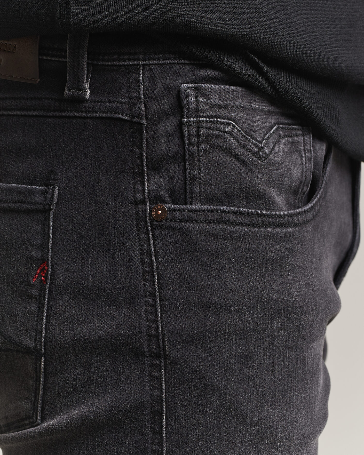 Herre | Jeans | Replay | Anbass Hyperflex Jeans Washed Black