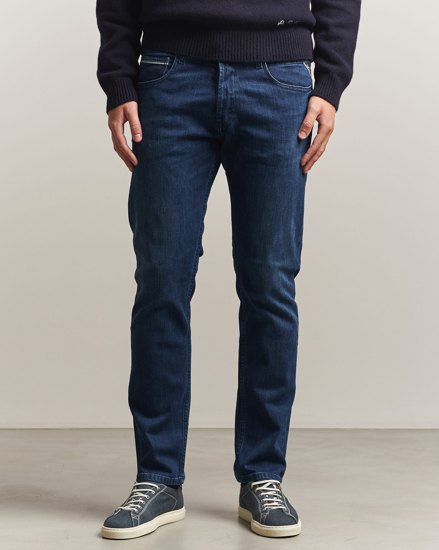 Herre | Jeans | Replay | Grover Powerstretch Jeans Dark Blue