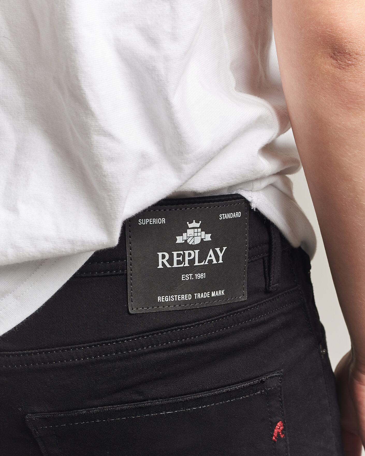 Herre | Jeans | Replay | Grover Powerstretch Jeans Stay Black
