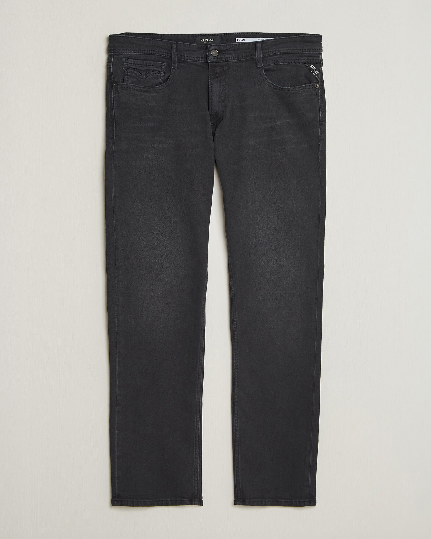 Herre | Jeans | Replay | Rocco Comfort Fit Powerstretch Jeans Washed Black