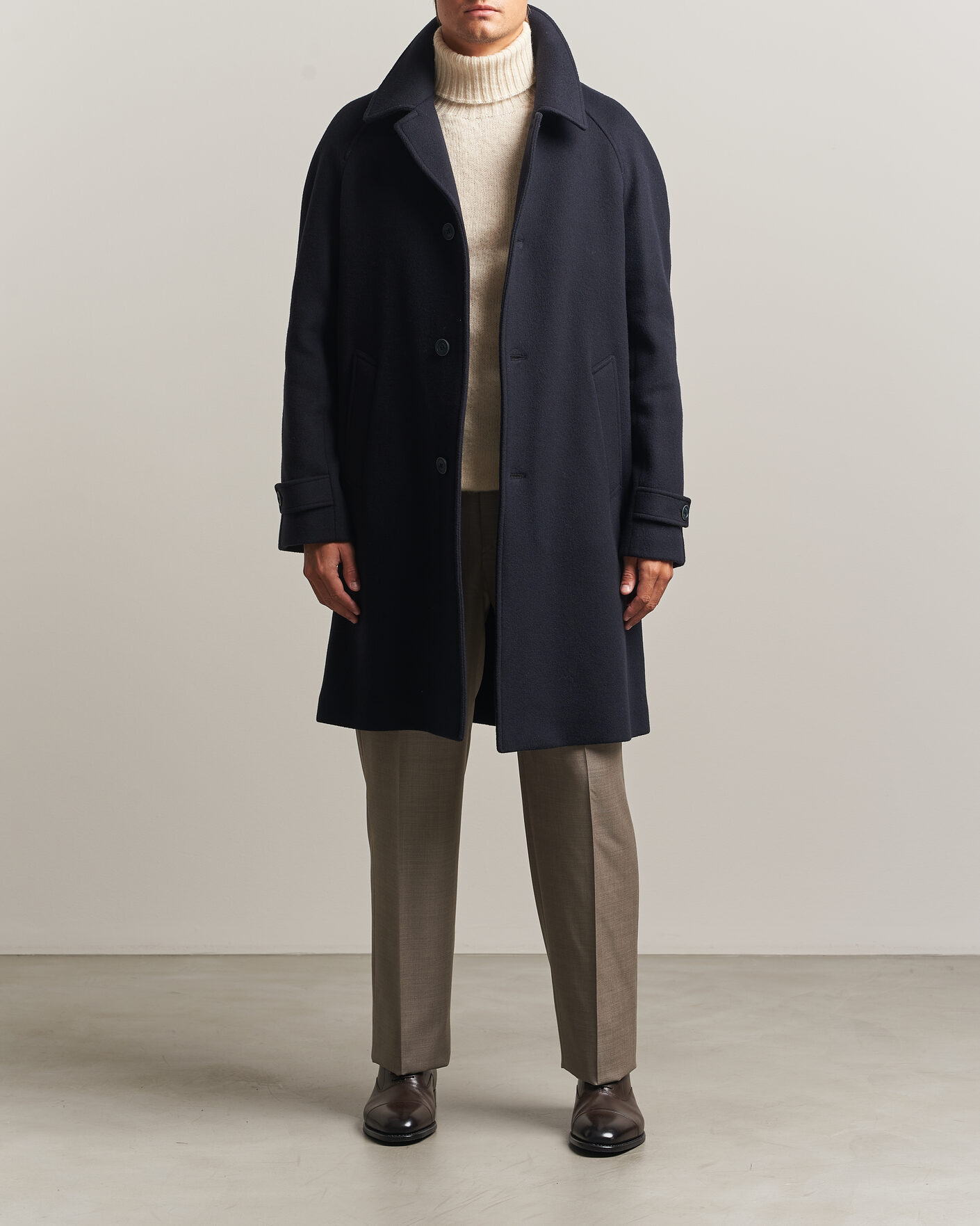 Herre | Jakker | Herno | Raglan Wool Coat Navy