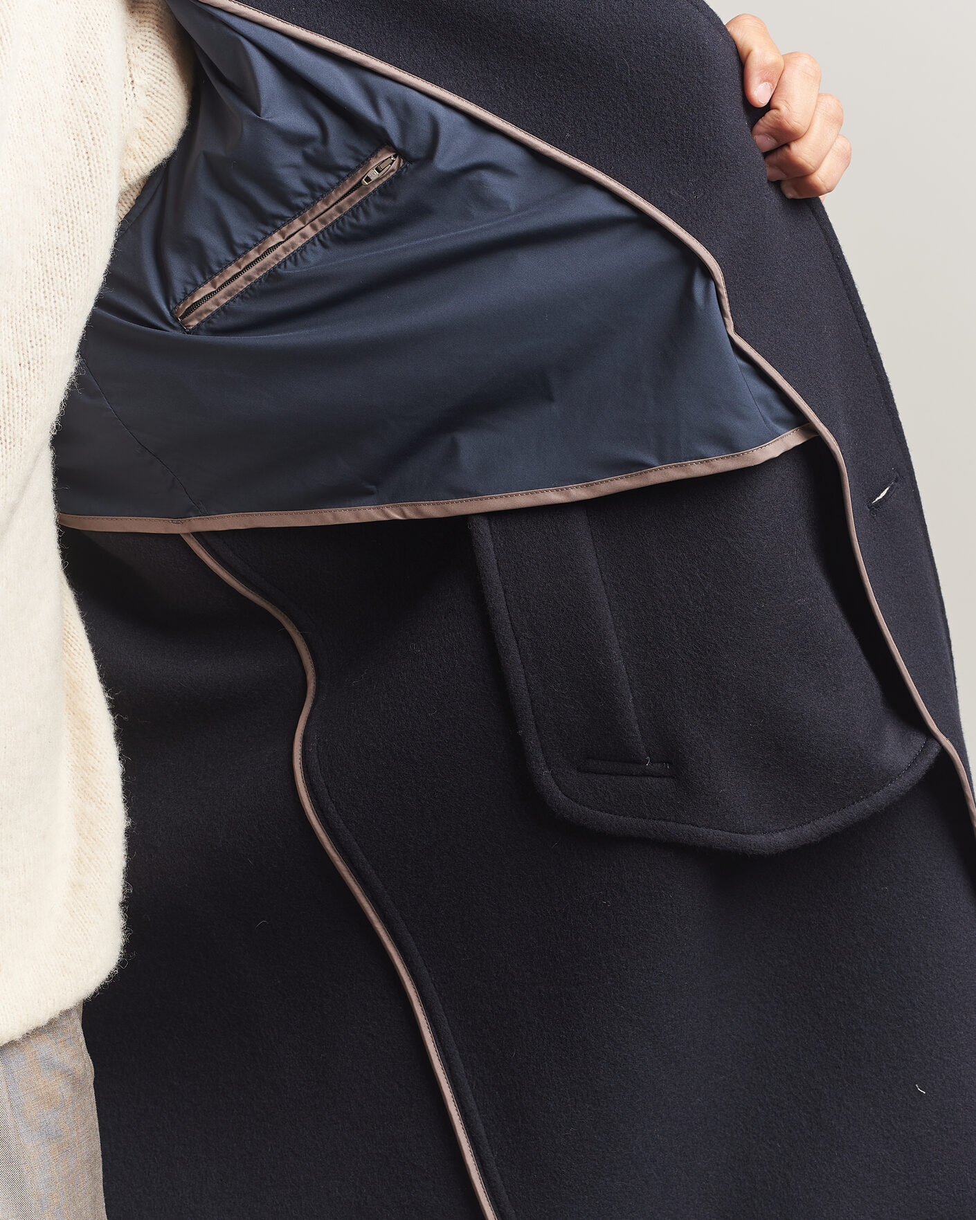 Herre | Jakker | Herno | Raglan Wool Coat Navy