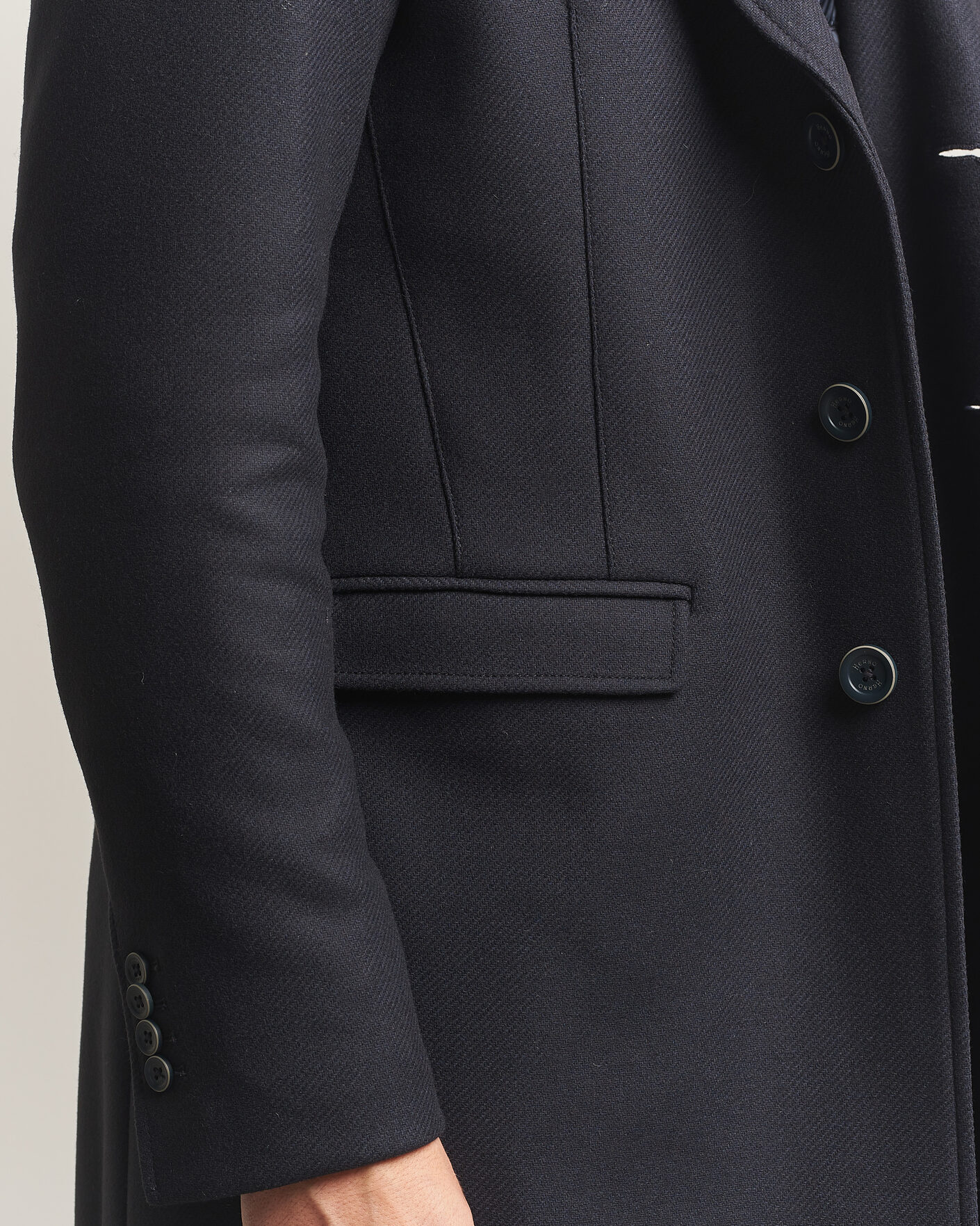 Herre | Jakker | Herno | Wool Zip Coat Navy