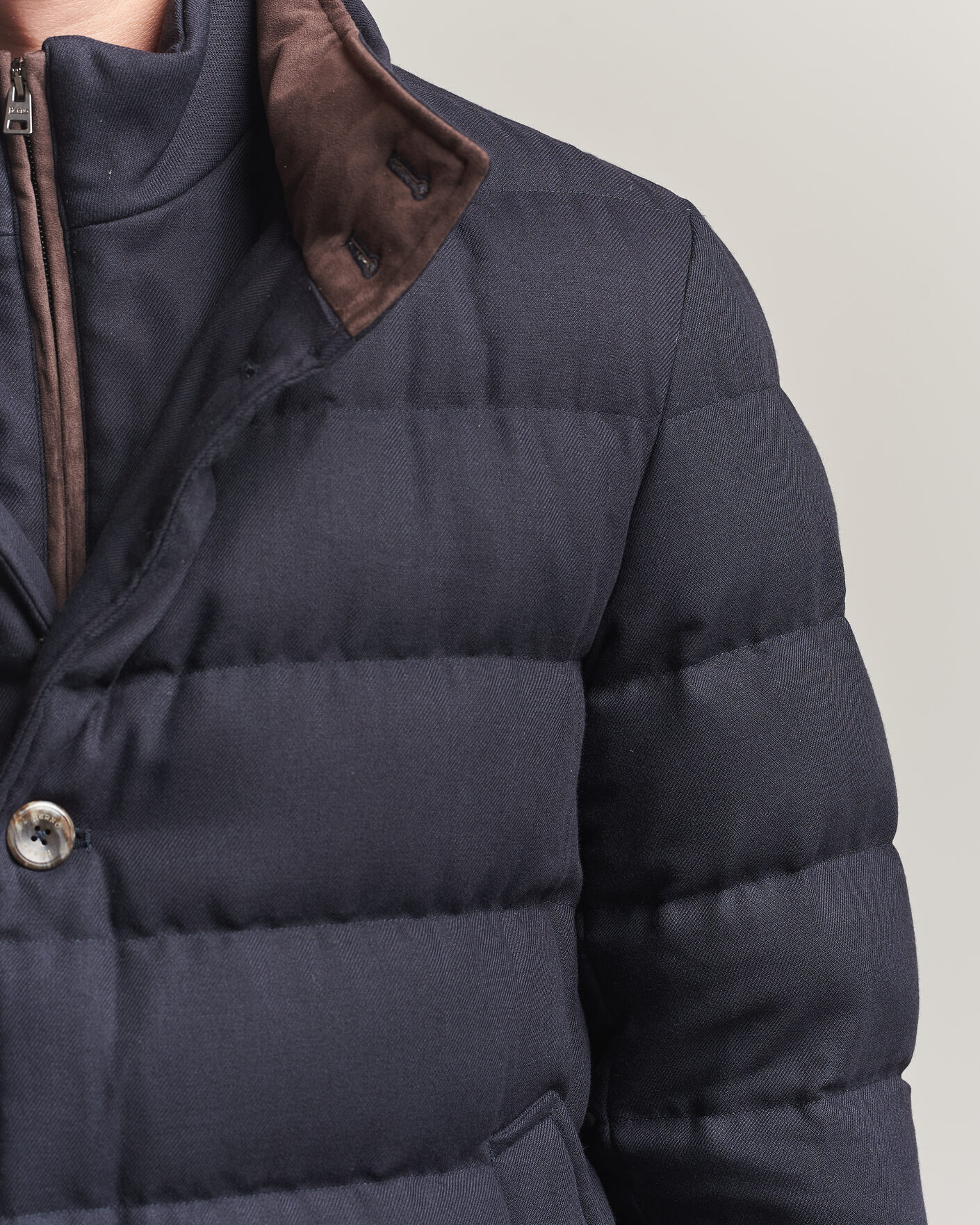 Herre | Jakker | Herno | Flannel Down Coat Navy