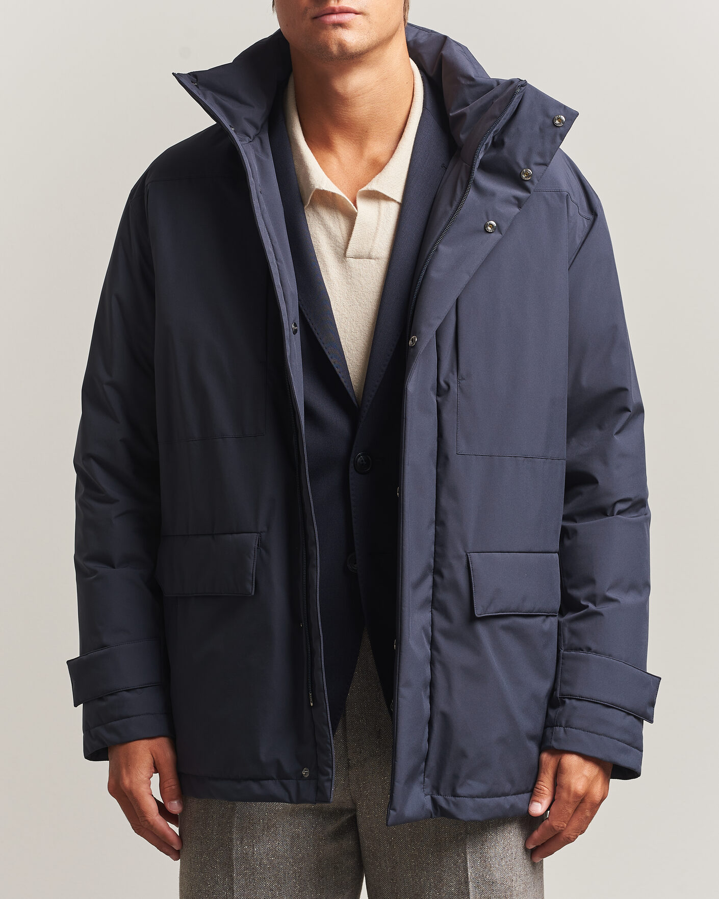 Herre | Jakker | Herno | Waterproof Down Coat Navy