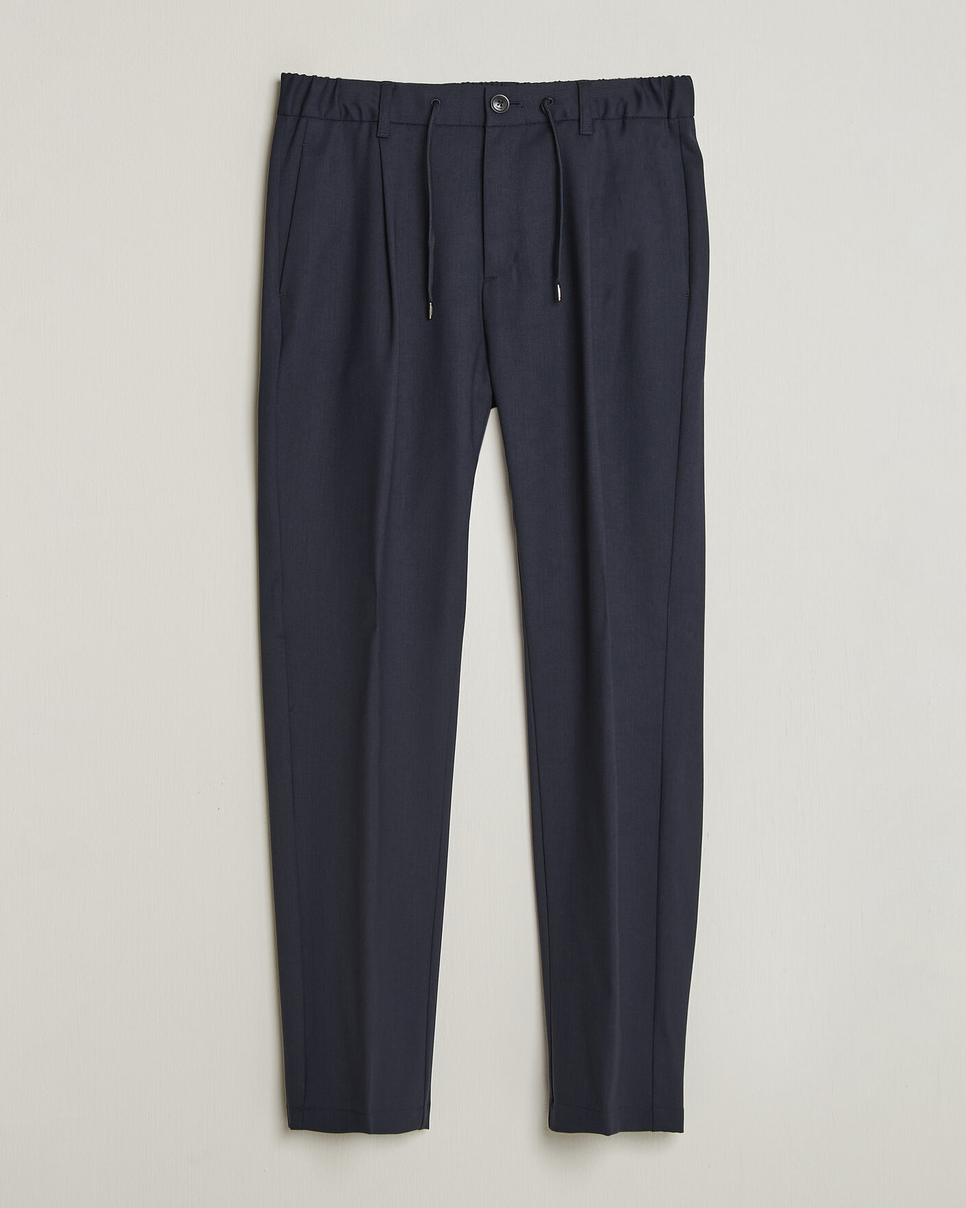 Herre | Bukser | Herno | Pleated Wool Trousers Navy