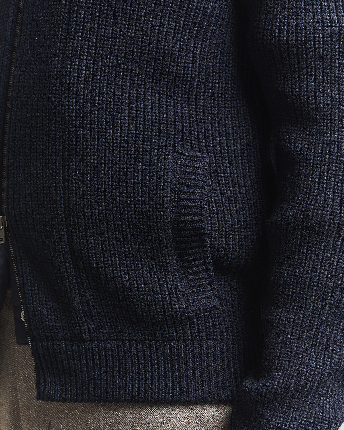 Herre | Gensere | Herno | Full Zip Knit Cardigan Navy