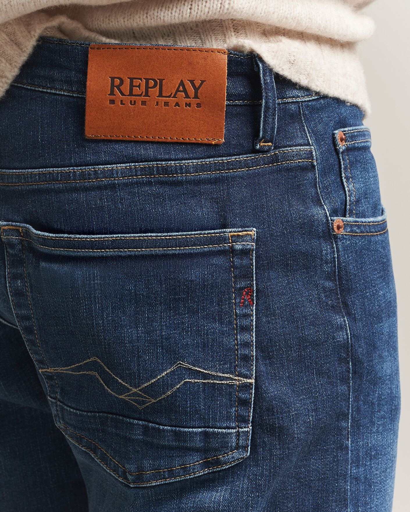 Herre | Jeans | Replay | Aideen Straight Fit Jeans Dark Blue