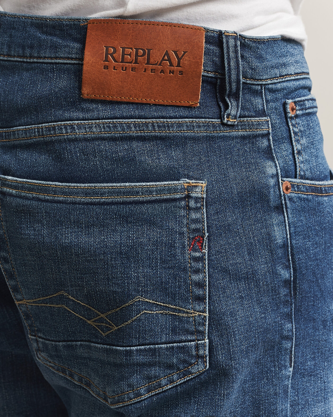 Herre | Jeans | Replay | Aideen Straight Fit Jeans Medium Blue