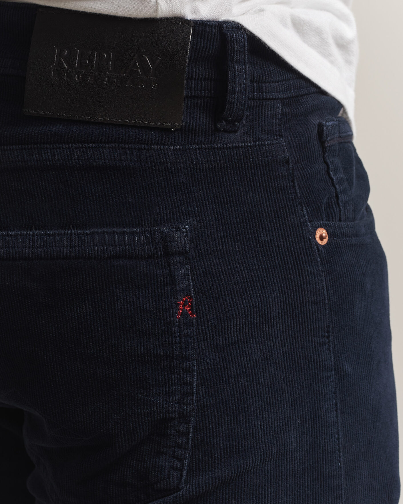 Herre | Bukser | Replay | Grover Corduroy 5-Pocket Pants Navy