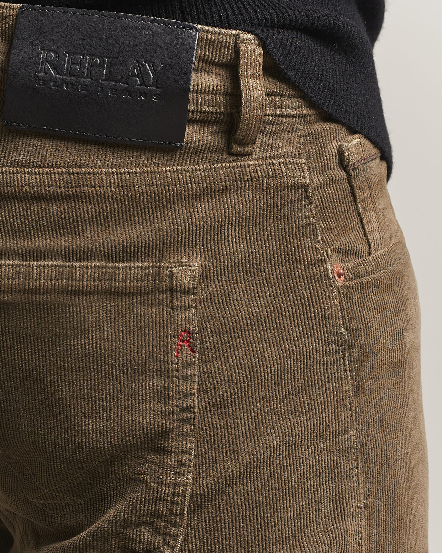 Herre | Bukser | Replay | Grover Corduroy 5-Pocket Pants Mud Green