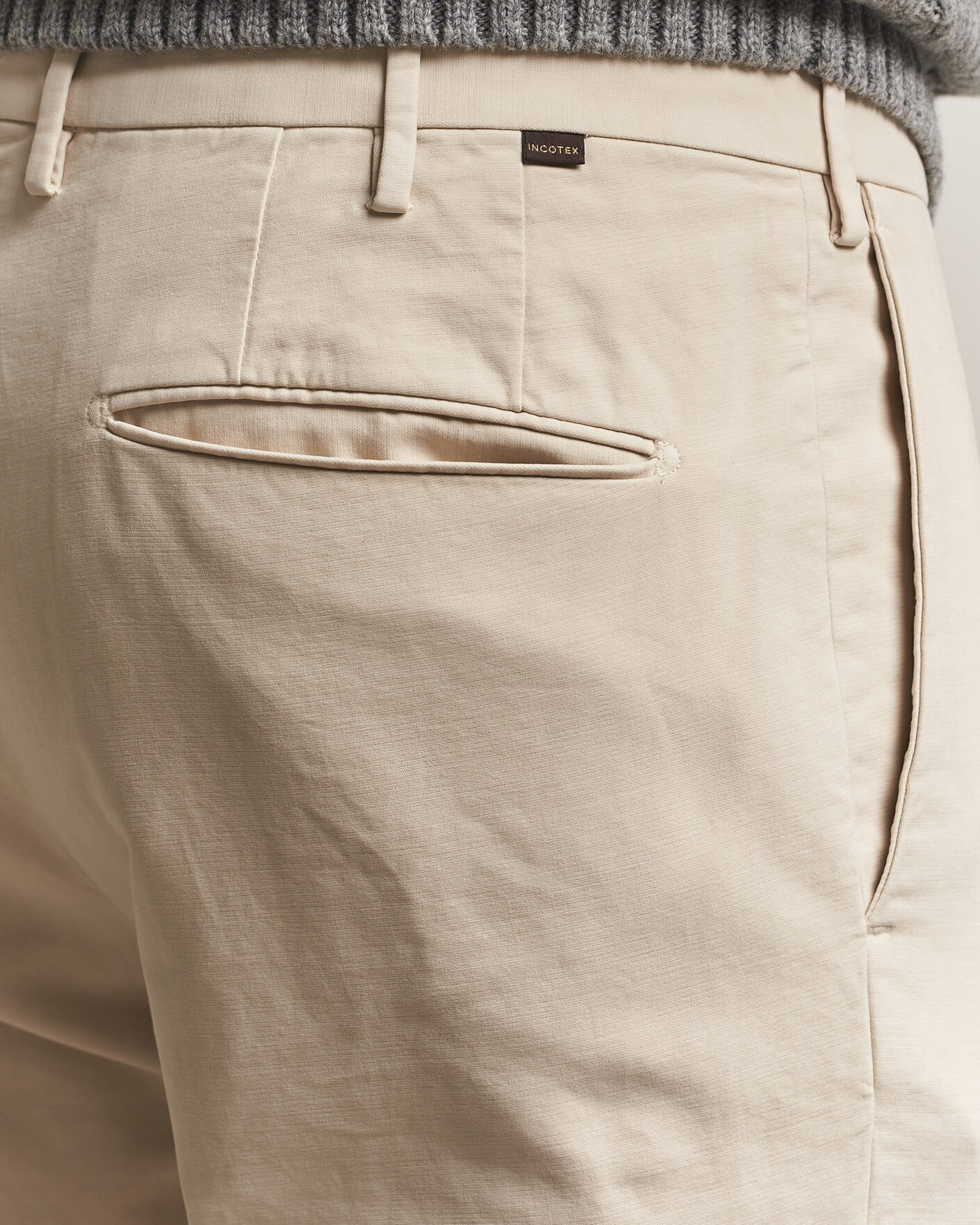 Herre | Bukser | Incotex | Slim Fit Soft Cotton Stretch Chinos Off White
