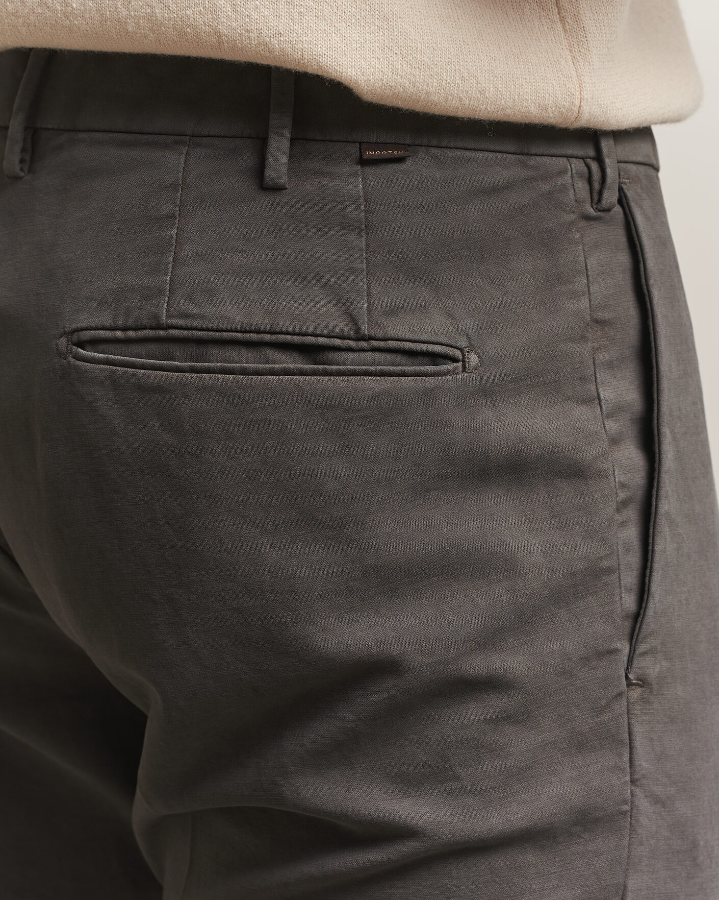 Herre | Bukser | Incotex | Slim Fit Soft Cotton Stretch Chinos Dark Grey
