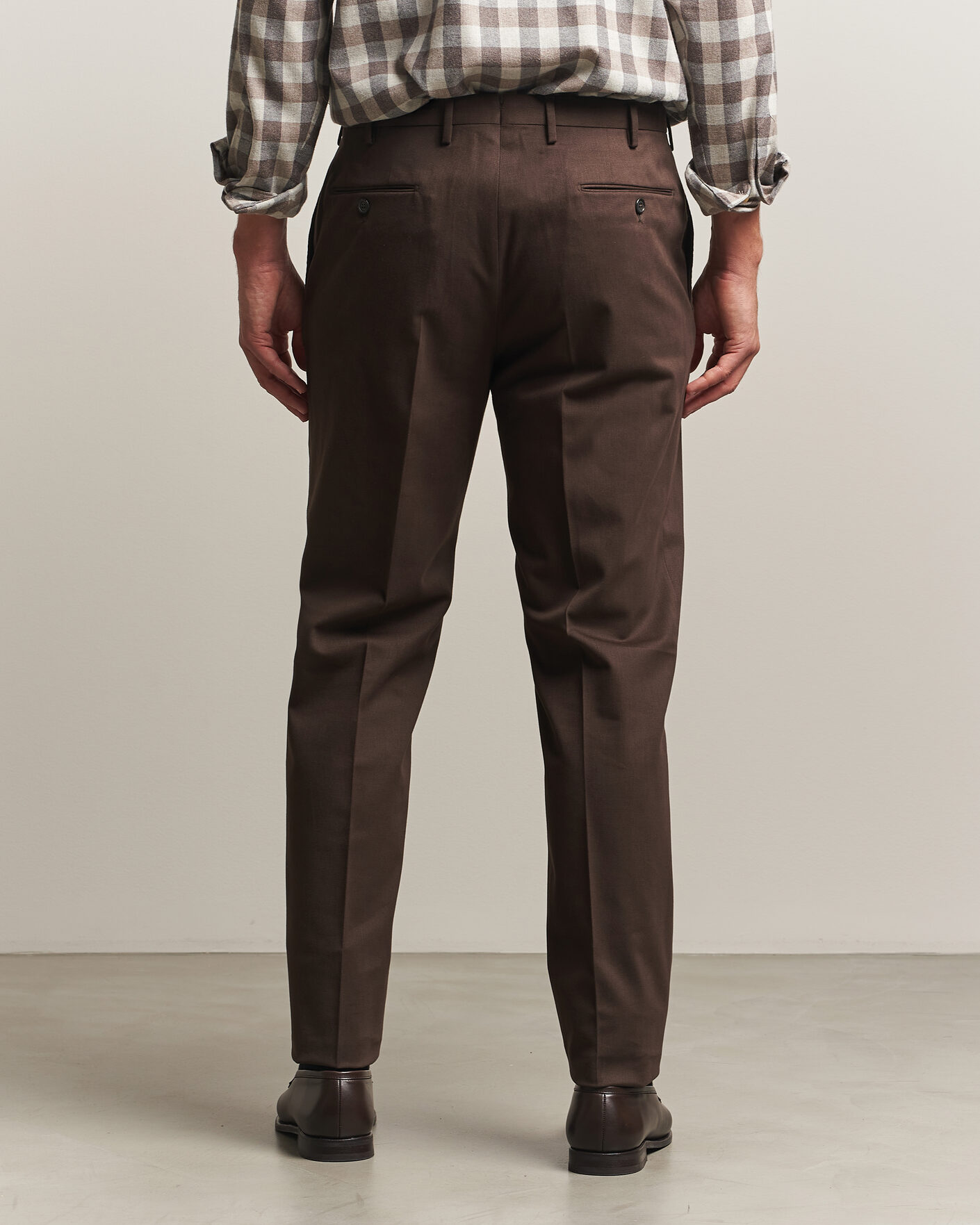 Herre | Bukser | Incotex | Regular Fit Cotton/Cashmere Trousers Military
