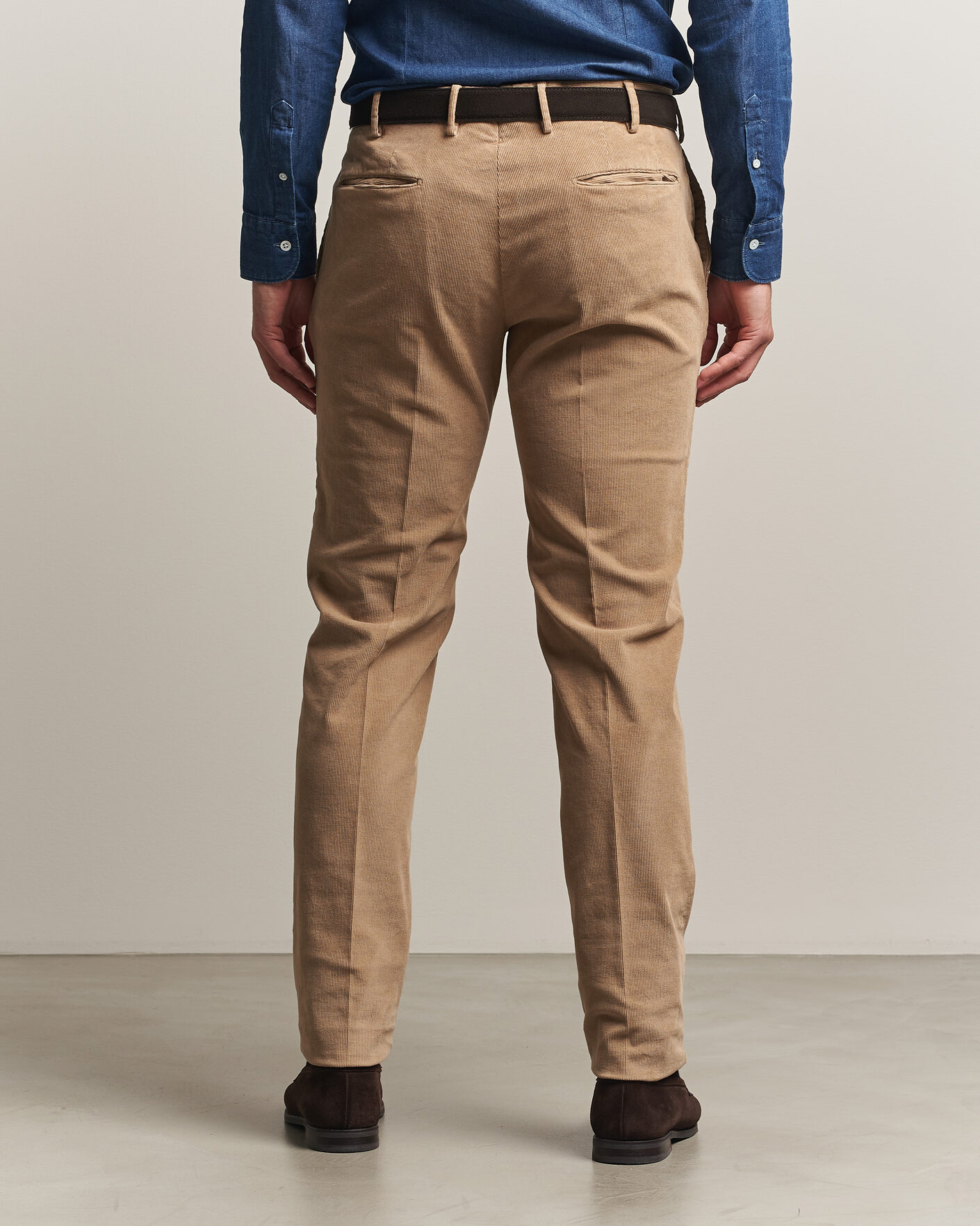 Herre | Bukser | Incotex | Slim Fit Baby Corduroy Trousers Beige