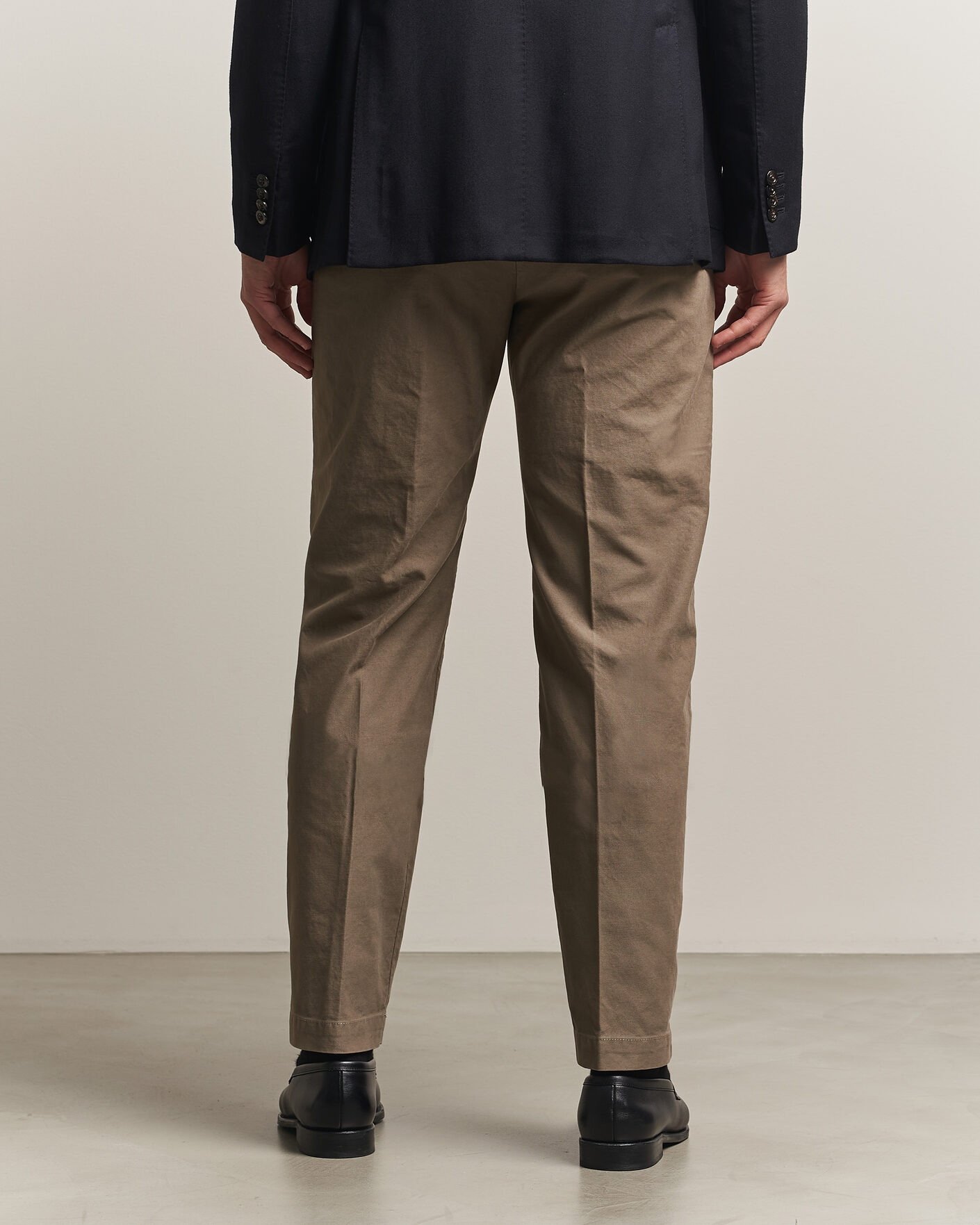 Herre | Bukser | Incotex | Regular Fit Garment Dyed Slacks Taupe