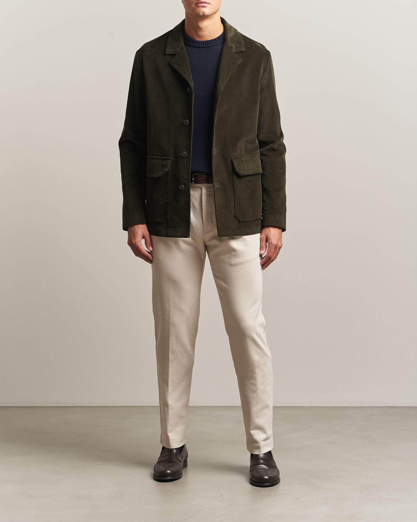 Herre | Bukser | Incotex | Regular Fit Cover Chinos Off White
