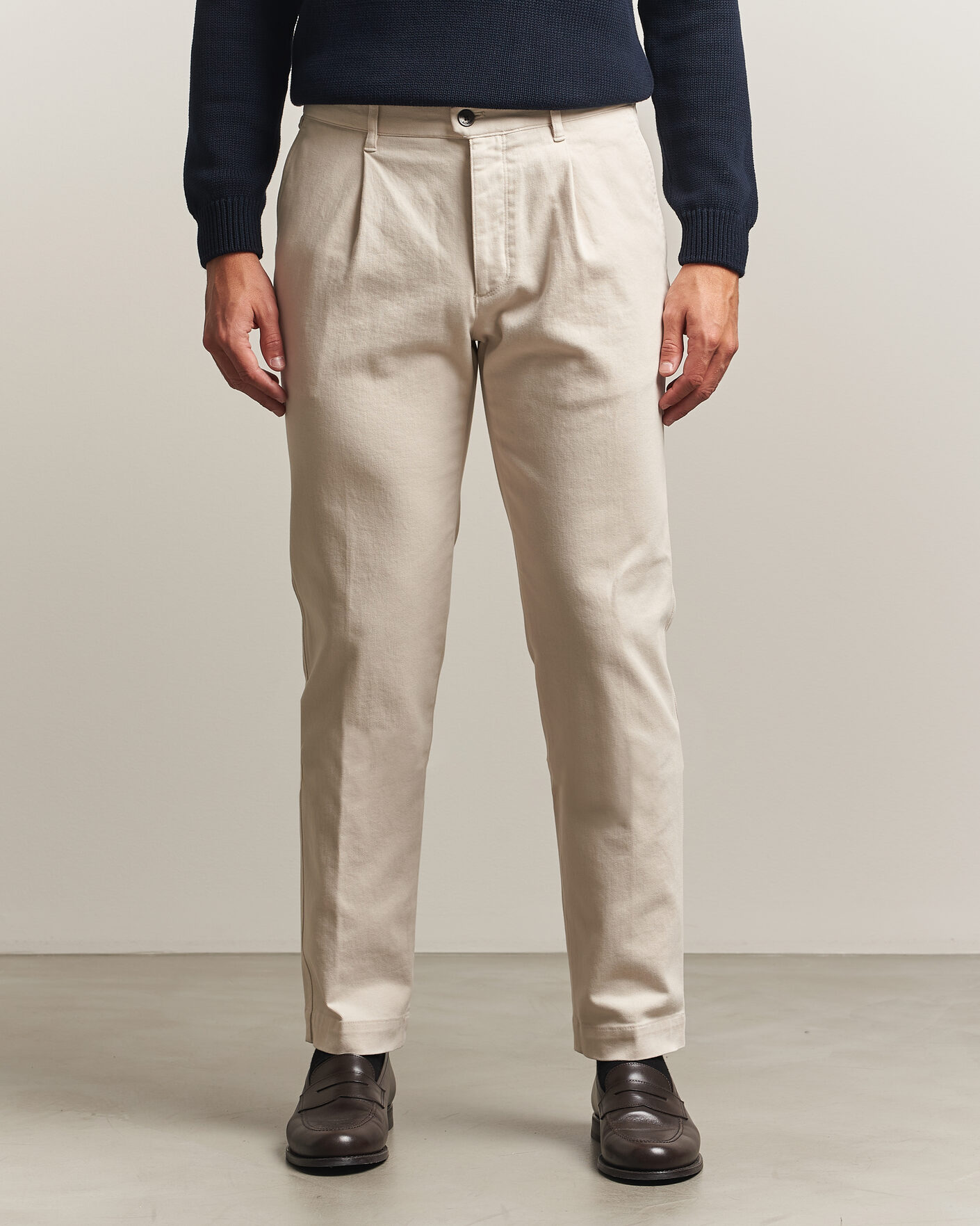 Herre | Bukser | Incotex | Regular Fit Cover Chinos Off White
