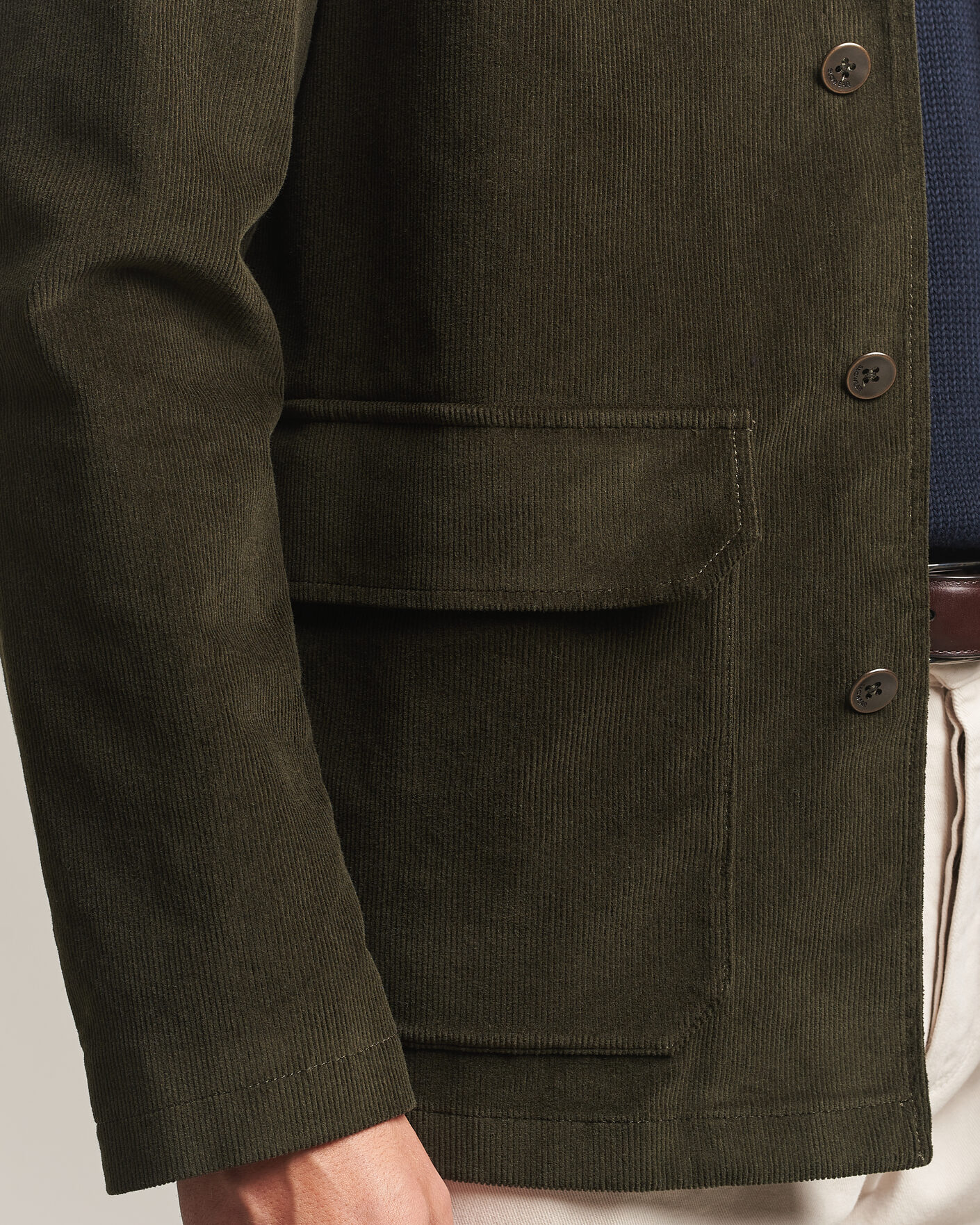 Herre | Dressjakker | Incotex | Corduroy Sports Jacket Forest Green