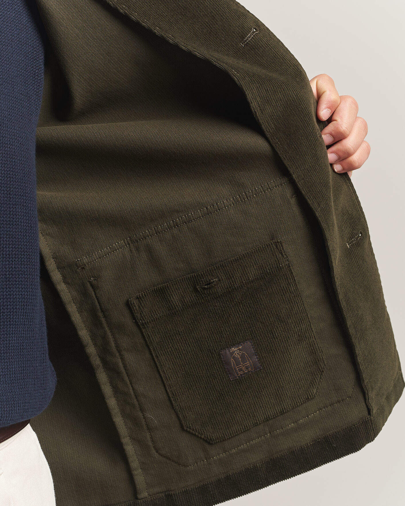 Herre | Dressjakker | Incotex | Corduroy Sports Jacket Forest Green