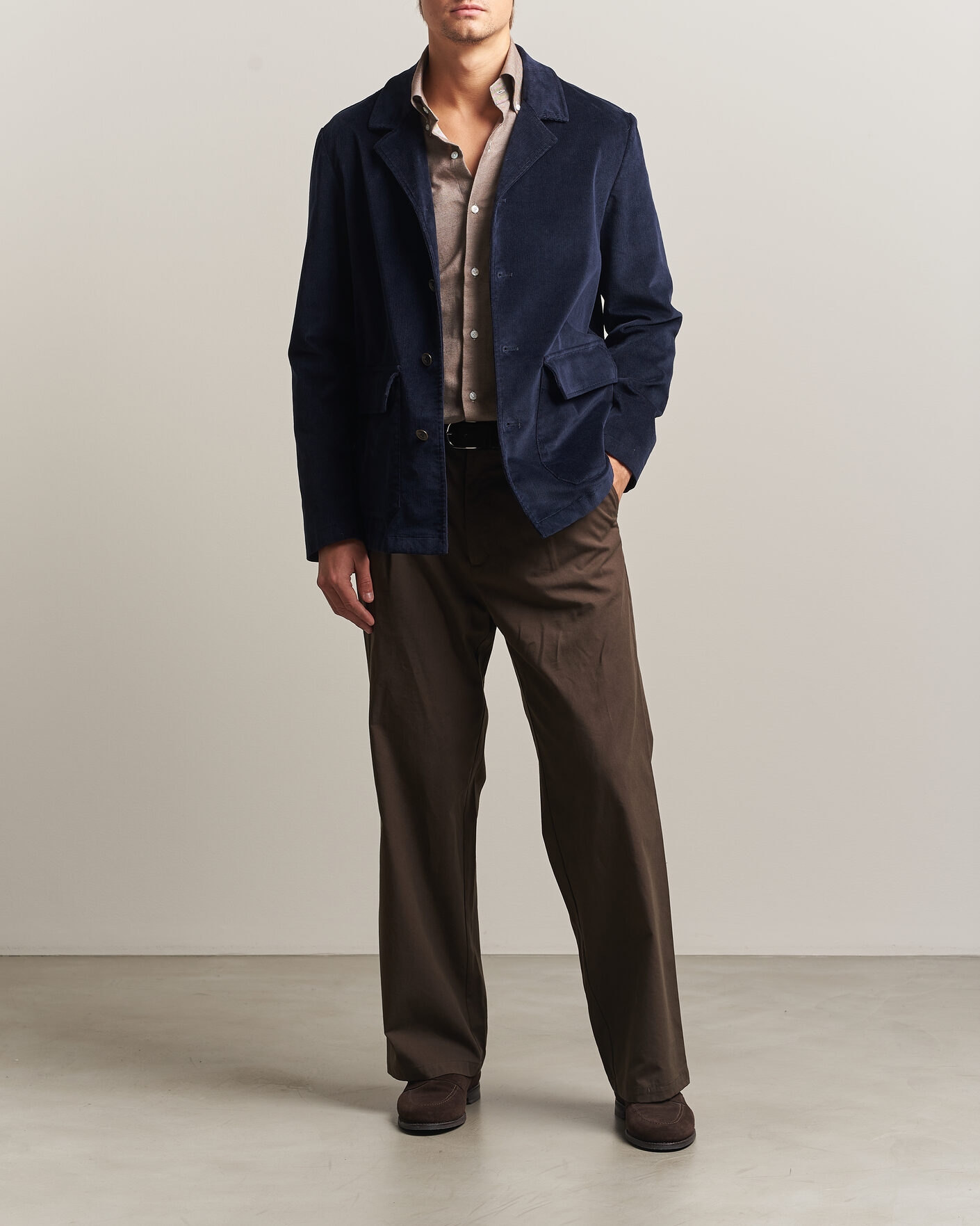Herre | Dressjakker | Incotex | Corduroy Sports Jacket Navy