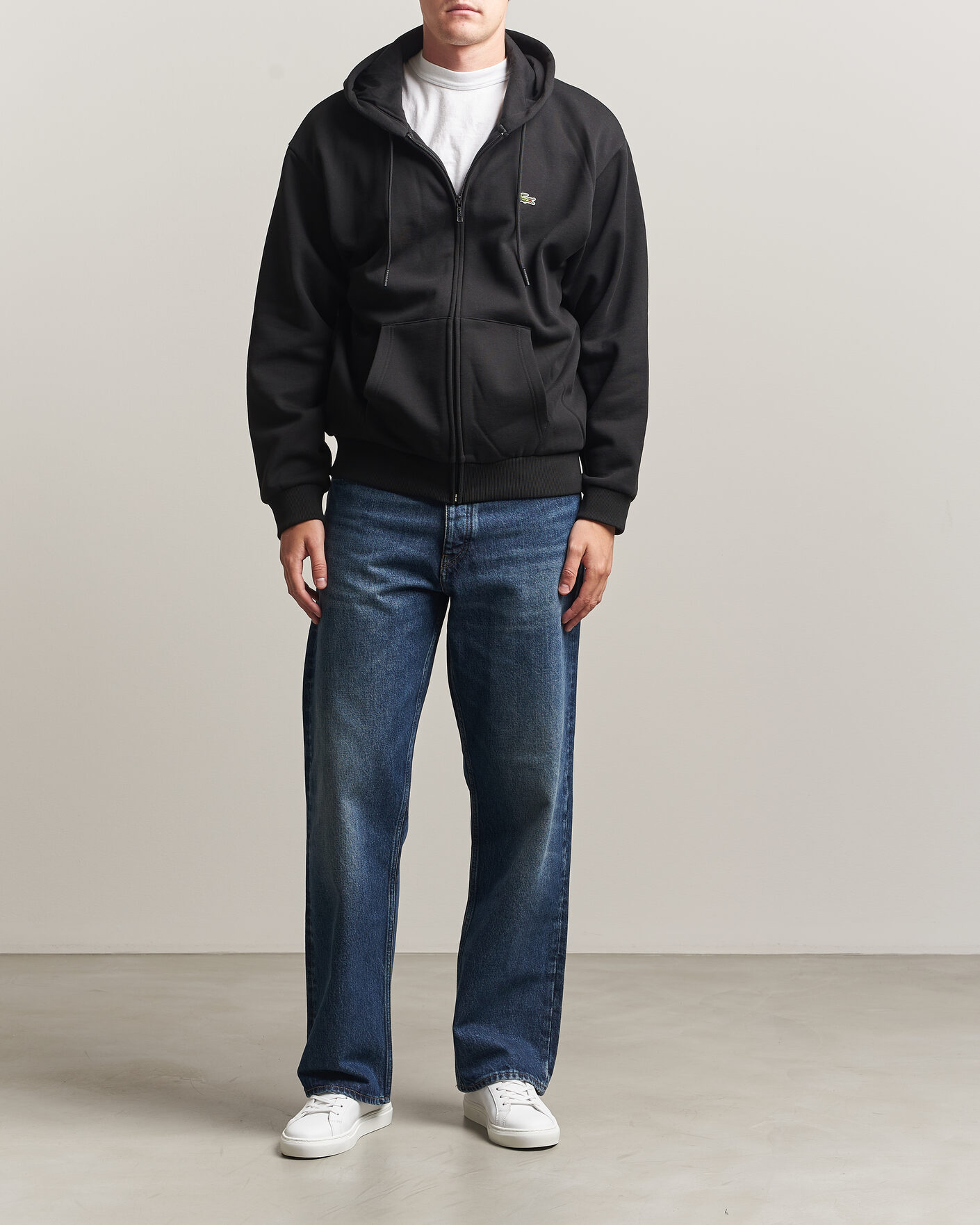 Herre | Gensere | Lacoste | Full Zip Hoodie Black