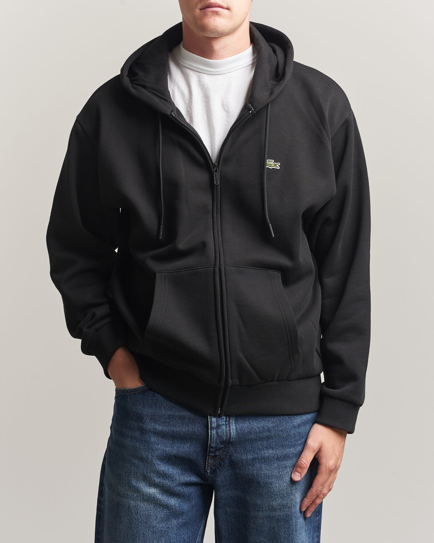Herre | Gensere | Lacoste | Full Zip Hoodie Black