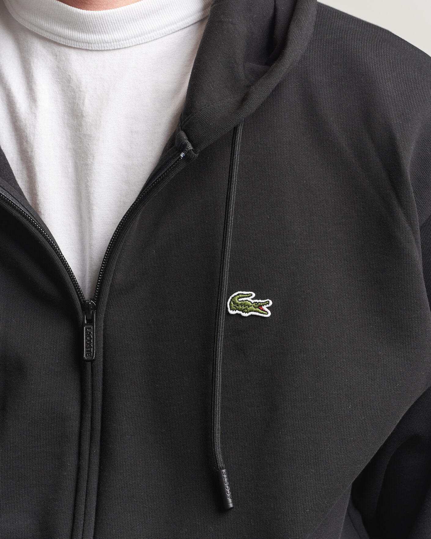 Herre | Gensere | Lacoste | Full Zip Hoodie Black