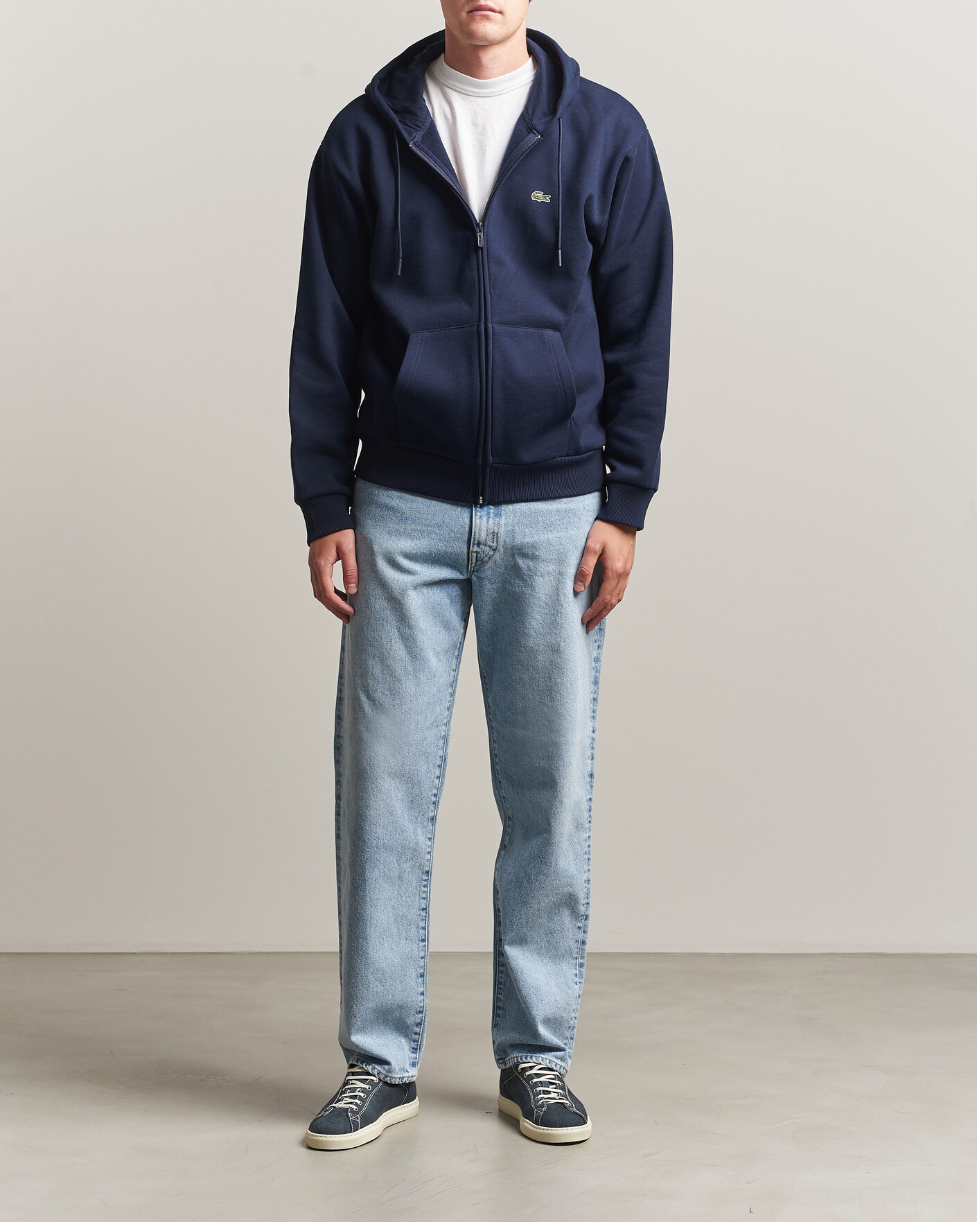 Herre | Gensere | Lacoste | Full Zip Hoodie Navy Blue
