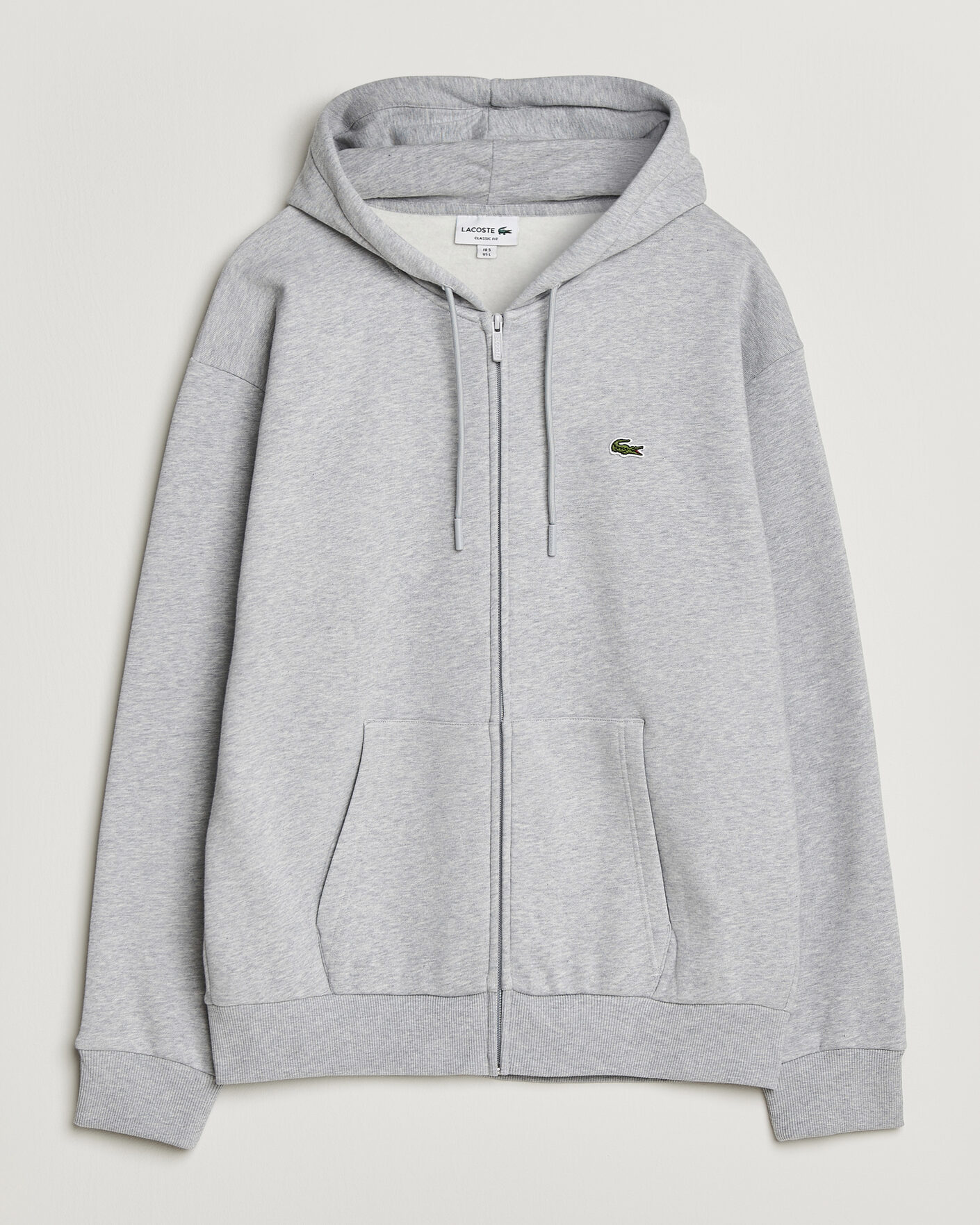 Herre | Gensere | Lacoste | Full Zip Hoodie Silver Chine