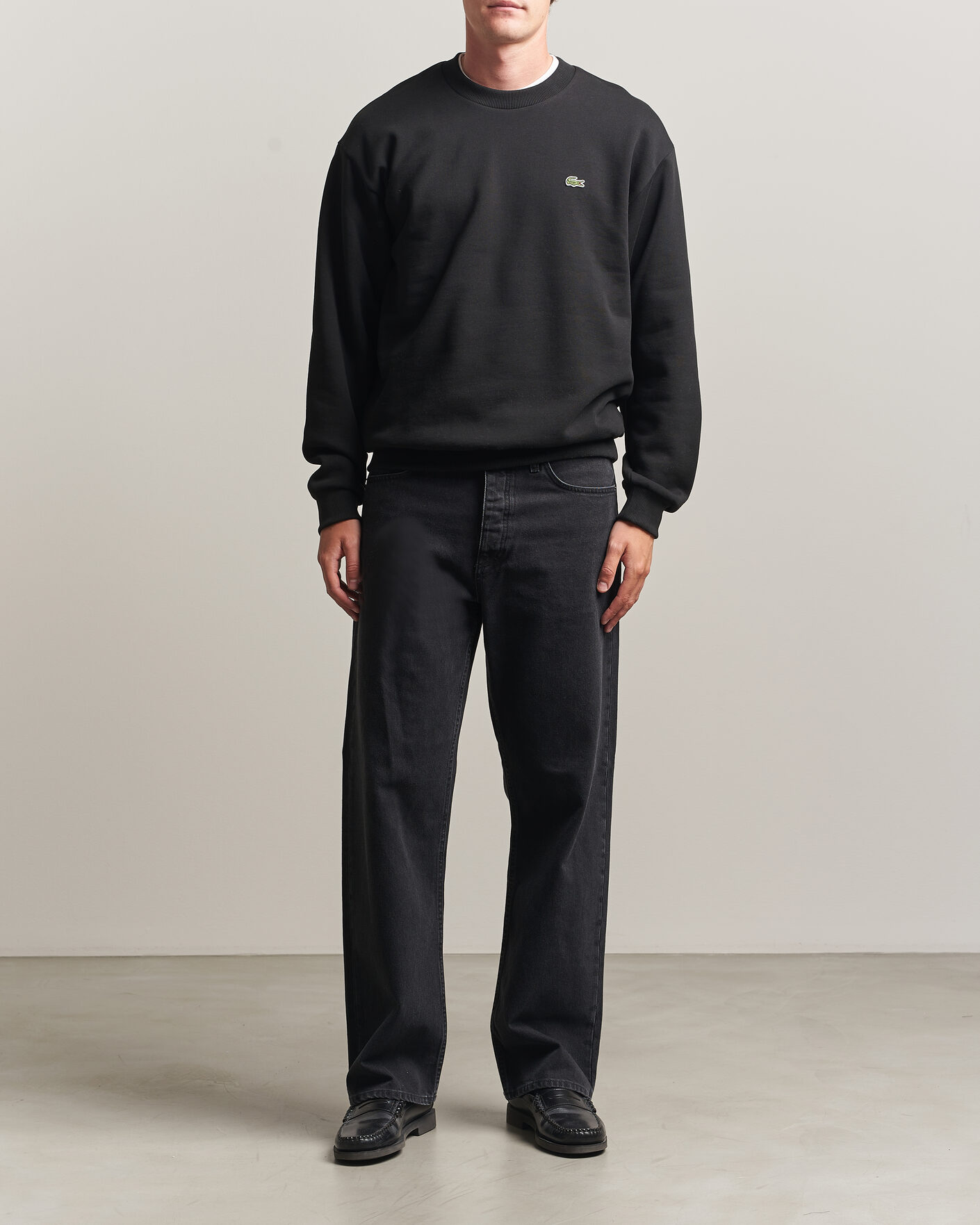 Herre | Gensere | Lacoste | Crew Neck Sweatshirt Black