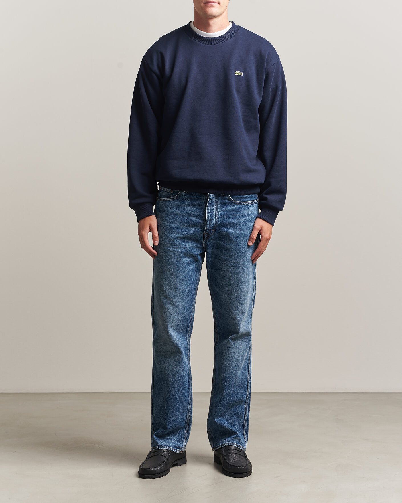Herre | Gensere | Lacoste | Crew Neck Sweatshirt Navy Blue