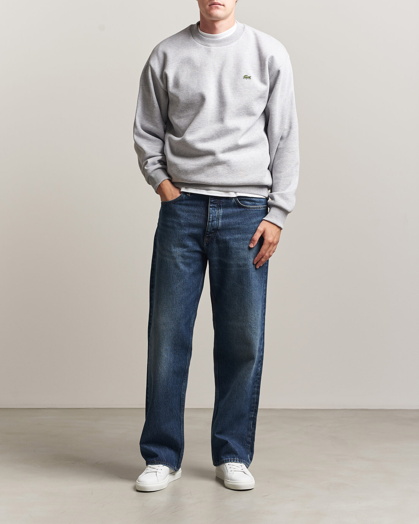 Herre | Gensere | Lacoste | Crew Neck Sweatshirt Silver Chine