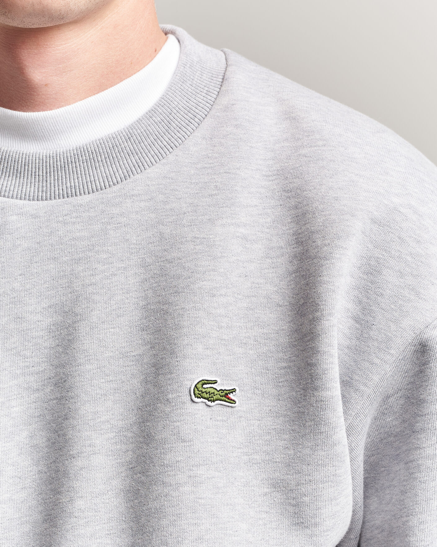 Herre | Gensere | Lacoste | Crew Neck Sweatshirt Silver Chine