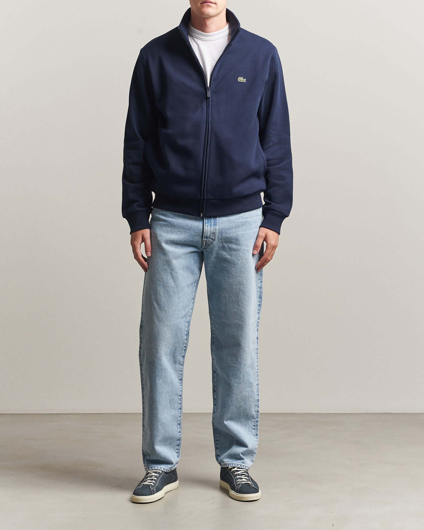 Herre | Gensere | Lacoste | Full Zip Sweater Navy Blue