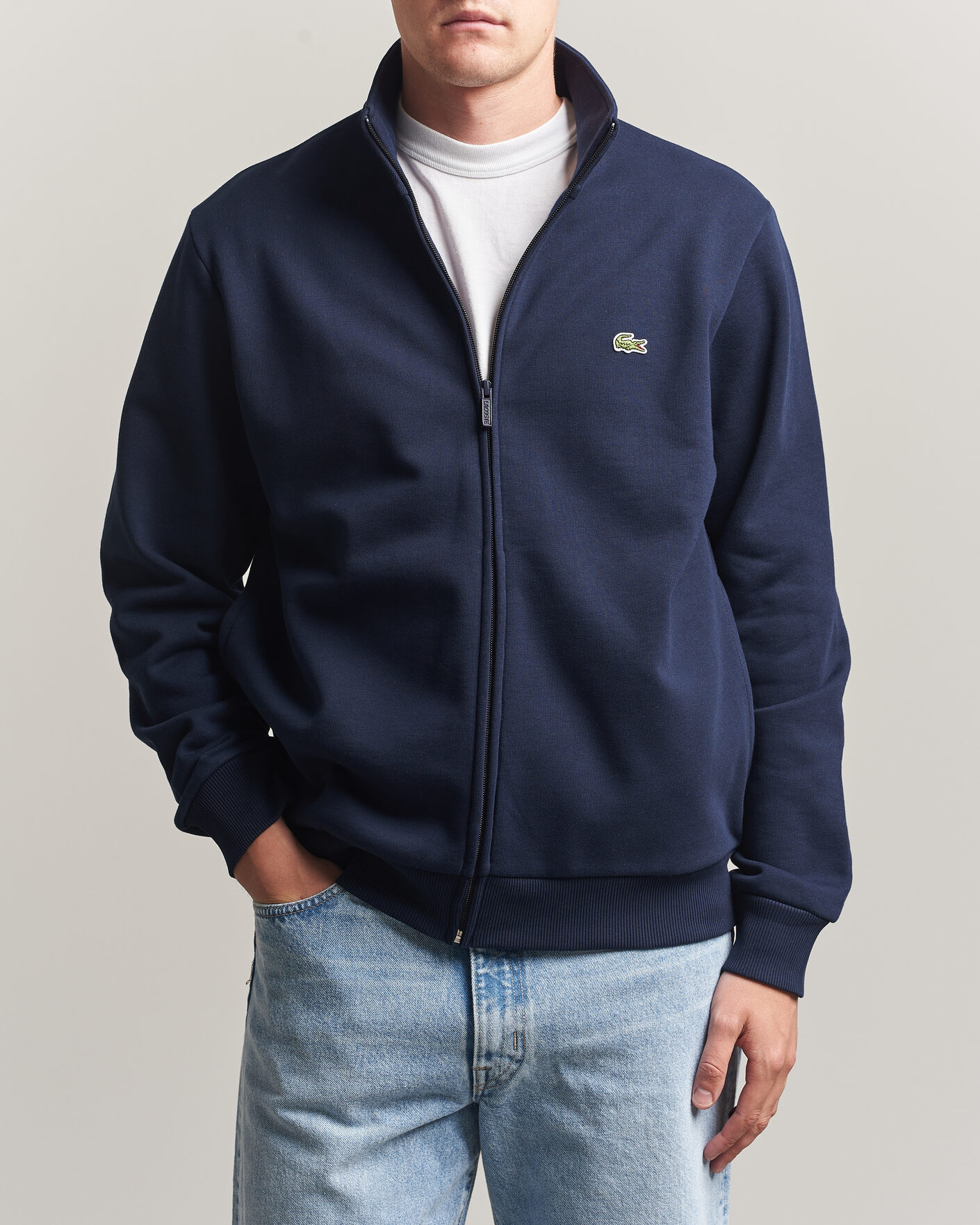 Herre | Gensere | Lacoste | Full Zip Sweater Navy Blue