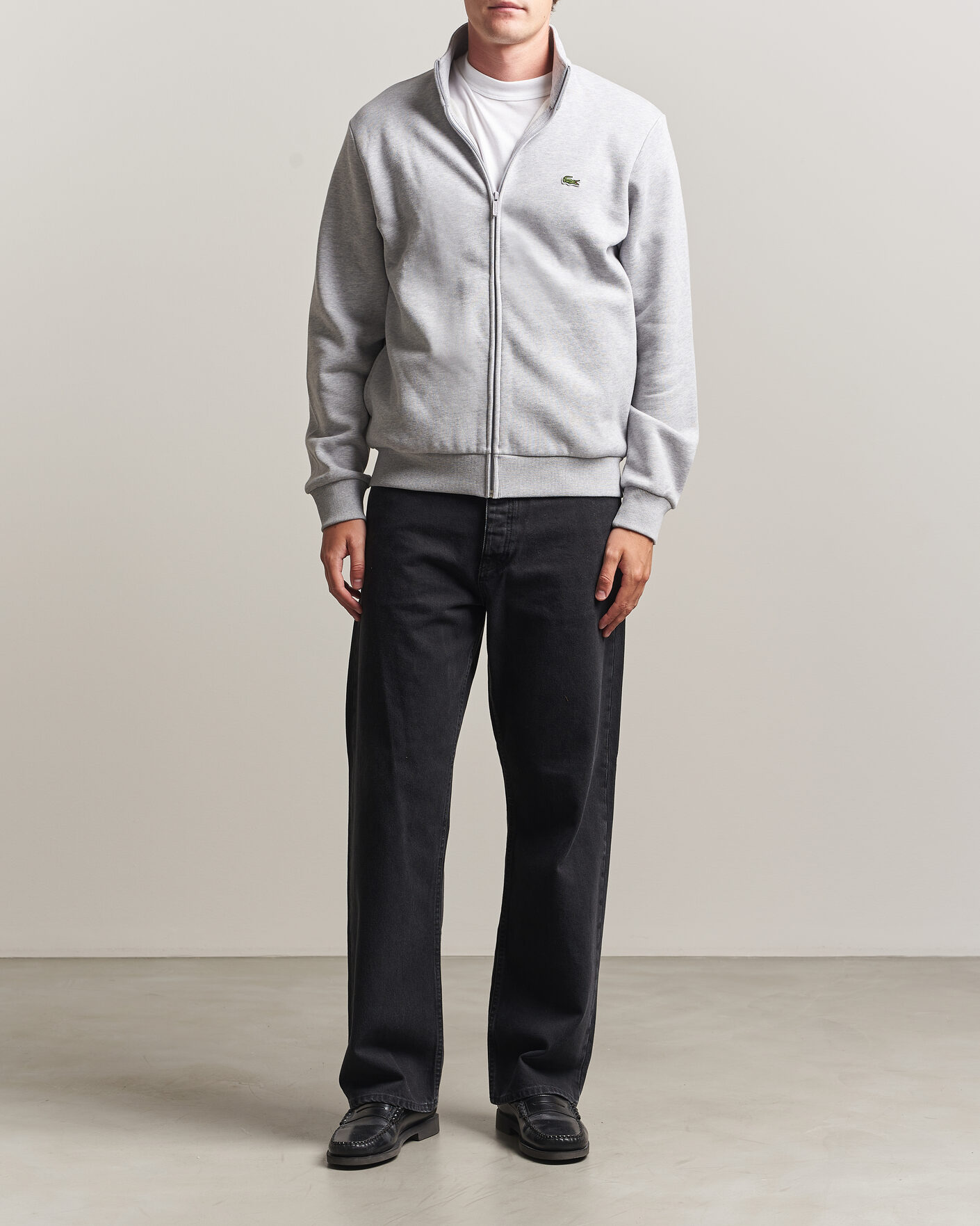 Herre | Gensere | Lacoste | Full Zip Sweater Silver Chine