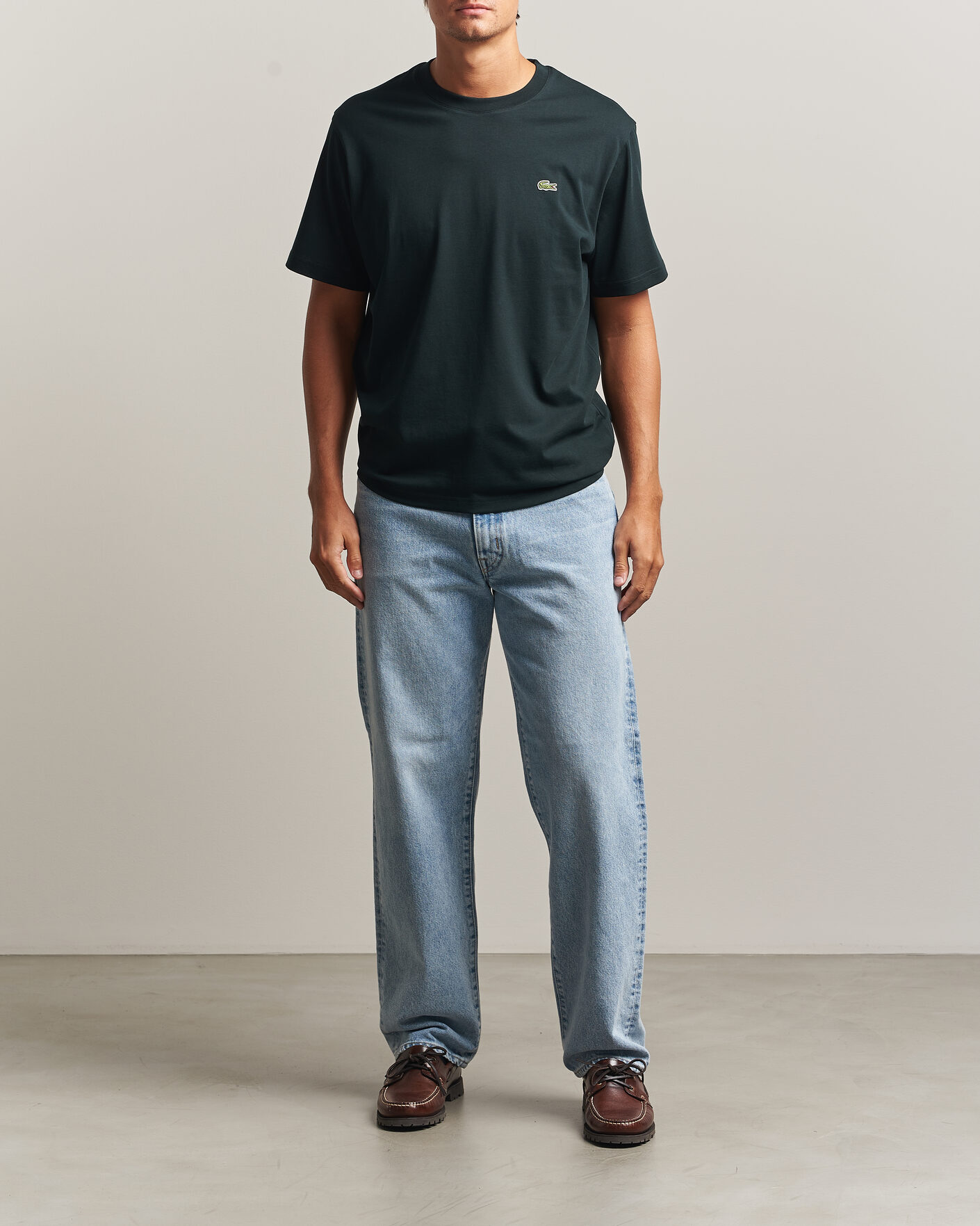 Herre | T-Shirts | Lacoste | Crew Neck T-Shirt Dark Varech