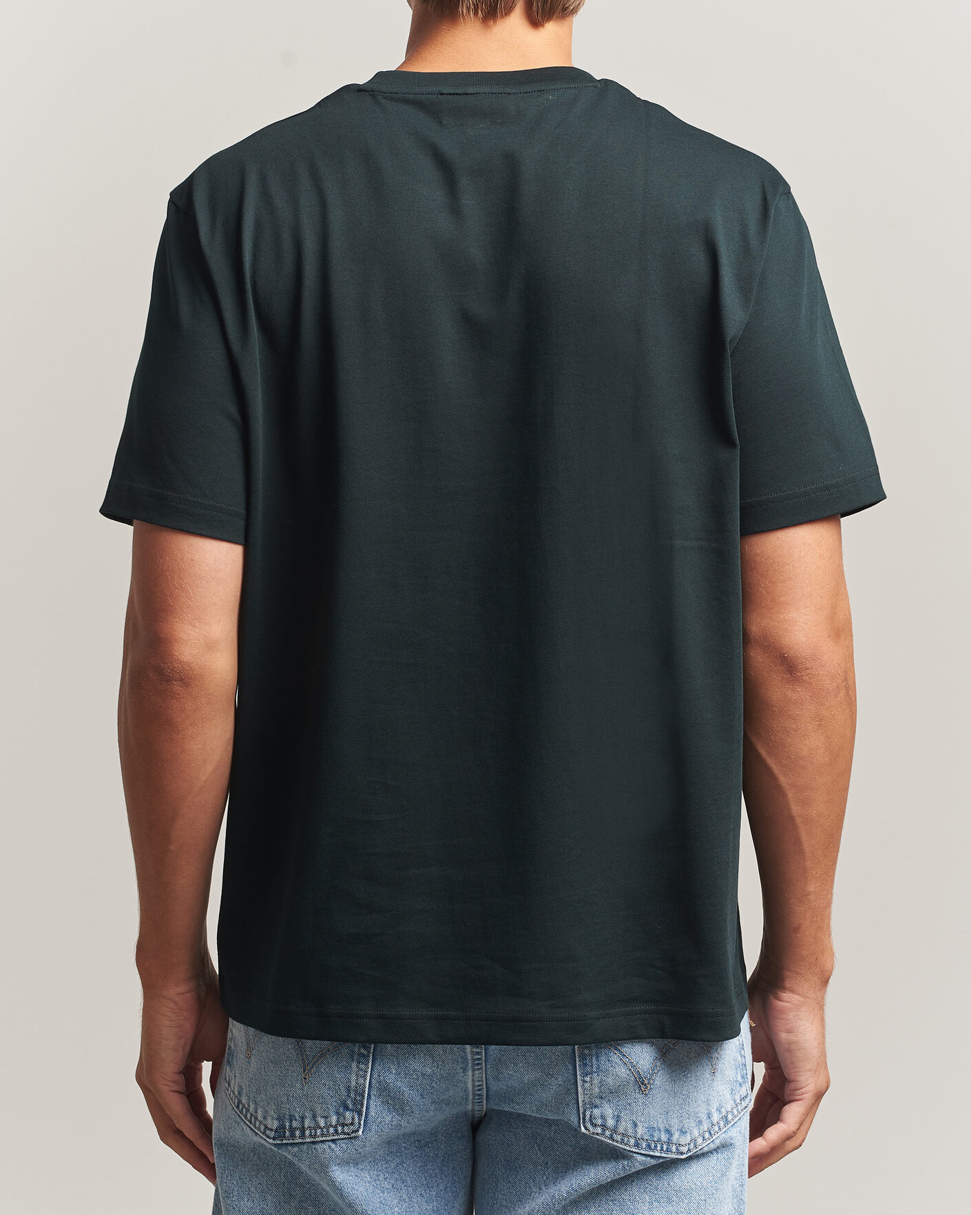 Herre | T-Shirts | Lacoste | Crew Neck T-Shirt Dark Varech