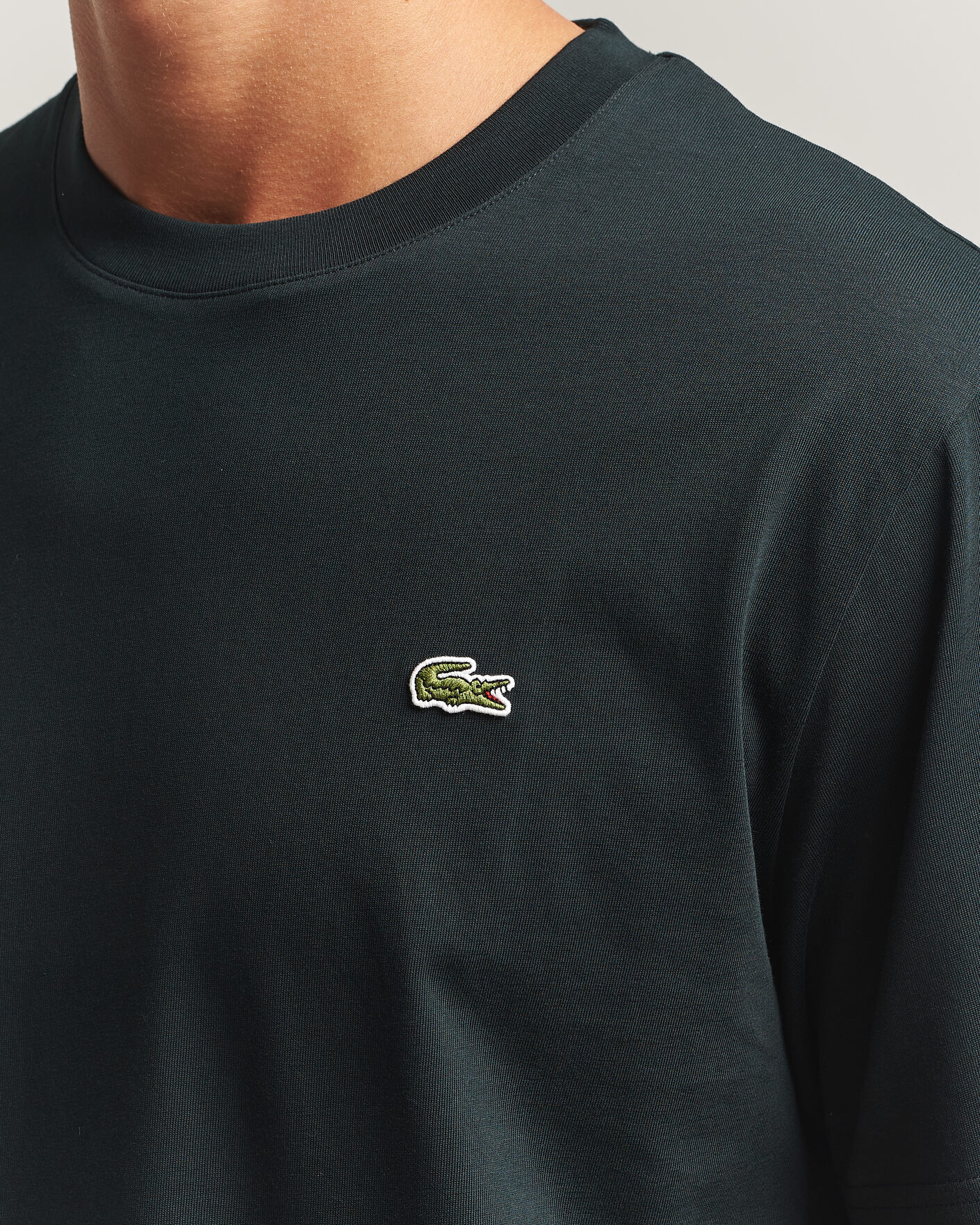 Herre | T-Shirts | Lacoste | Crew Neck T-Shirt Dark Varech
