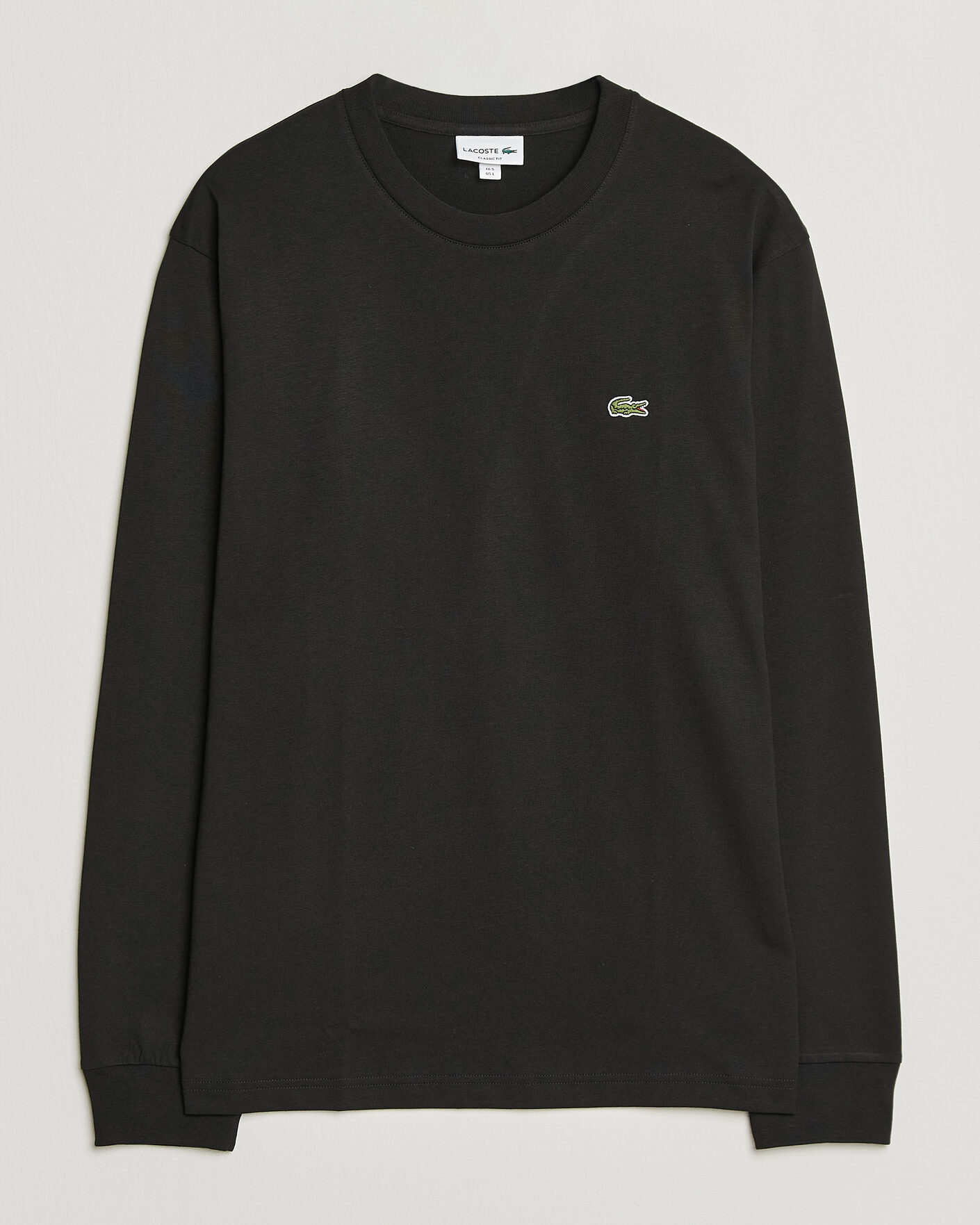 Herre | T-Shirts | Lacoste | Crew Neck Long Sleeve T-Shirt Black