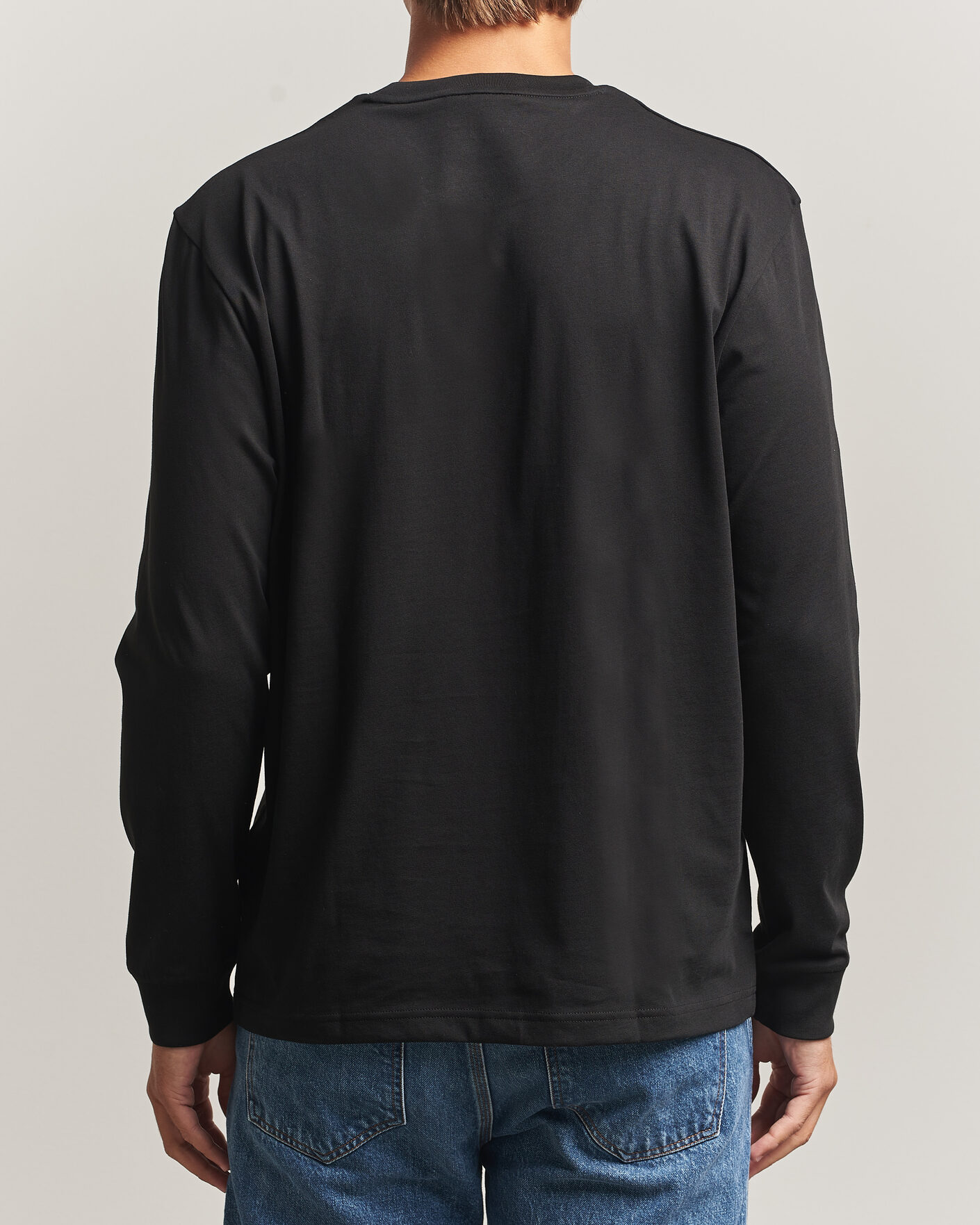 Herre | T-Shirts | Lacoste | Crew Neck Long Sleeve T-Shirt Black