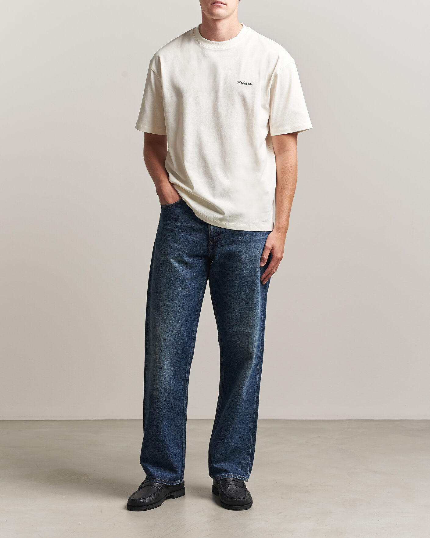 Herre | T-Shirts | Palmes | Logo T-Shirt Off White