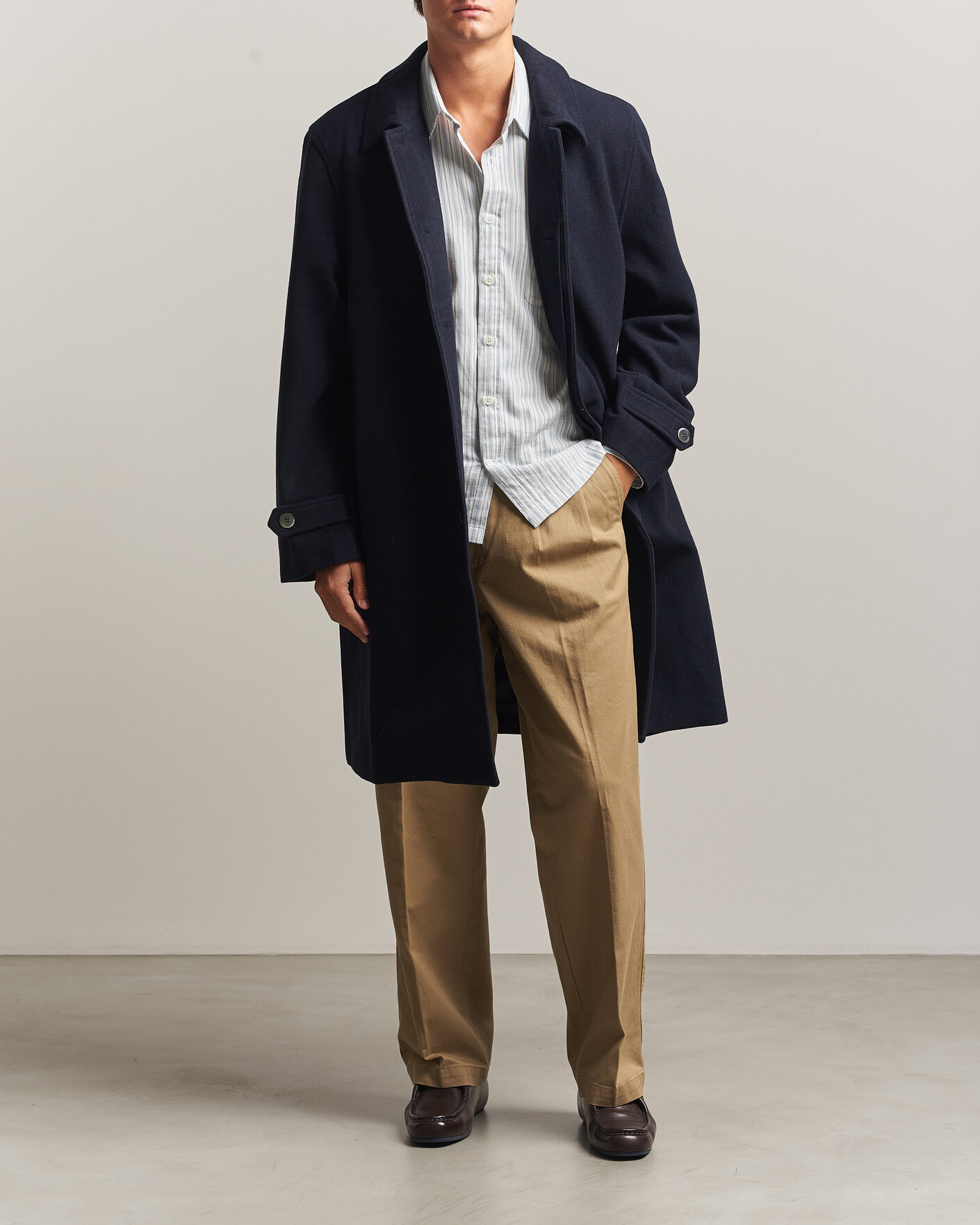 Herre | Jakker | Palmes | Cedric Wool Coat Navy