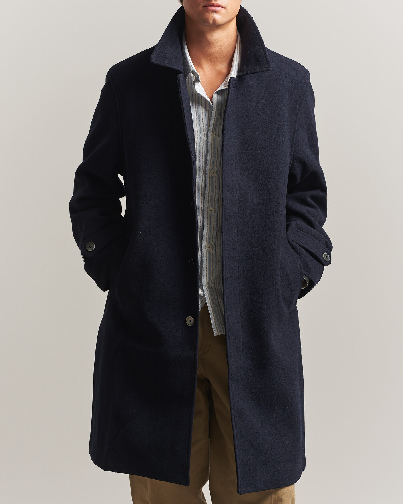 Herre | Jakker | Palmes | Cedric Wool Coat Navy