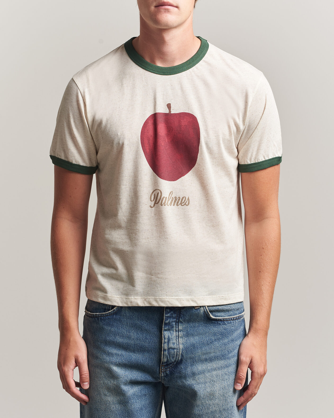 Herre | T-Shirts | Palmes | Apple Ringer T-Shirt Broken White