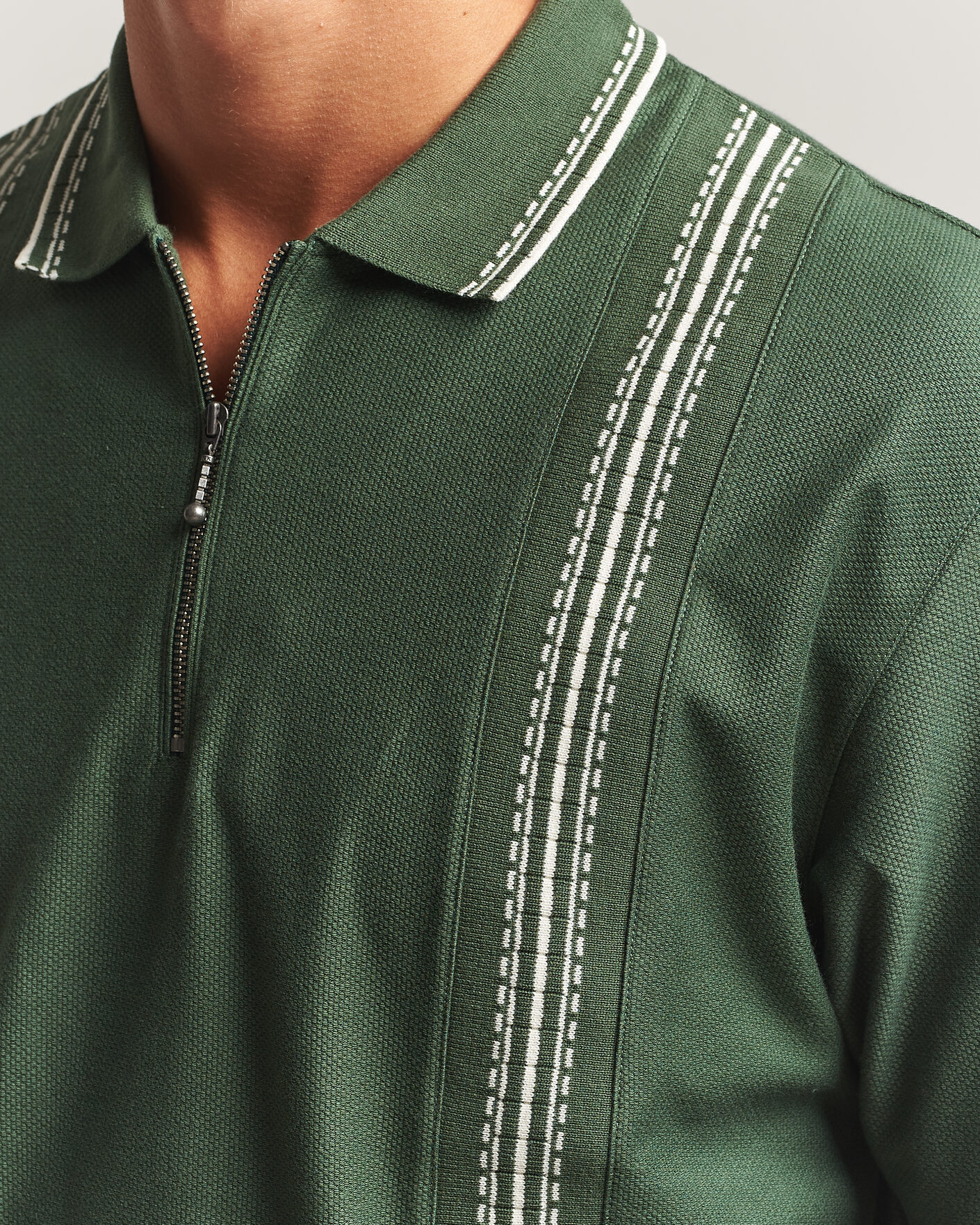 Herre | Pikéer | Palmes | Panel Zip Polo Green