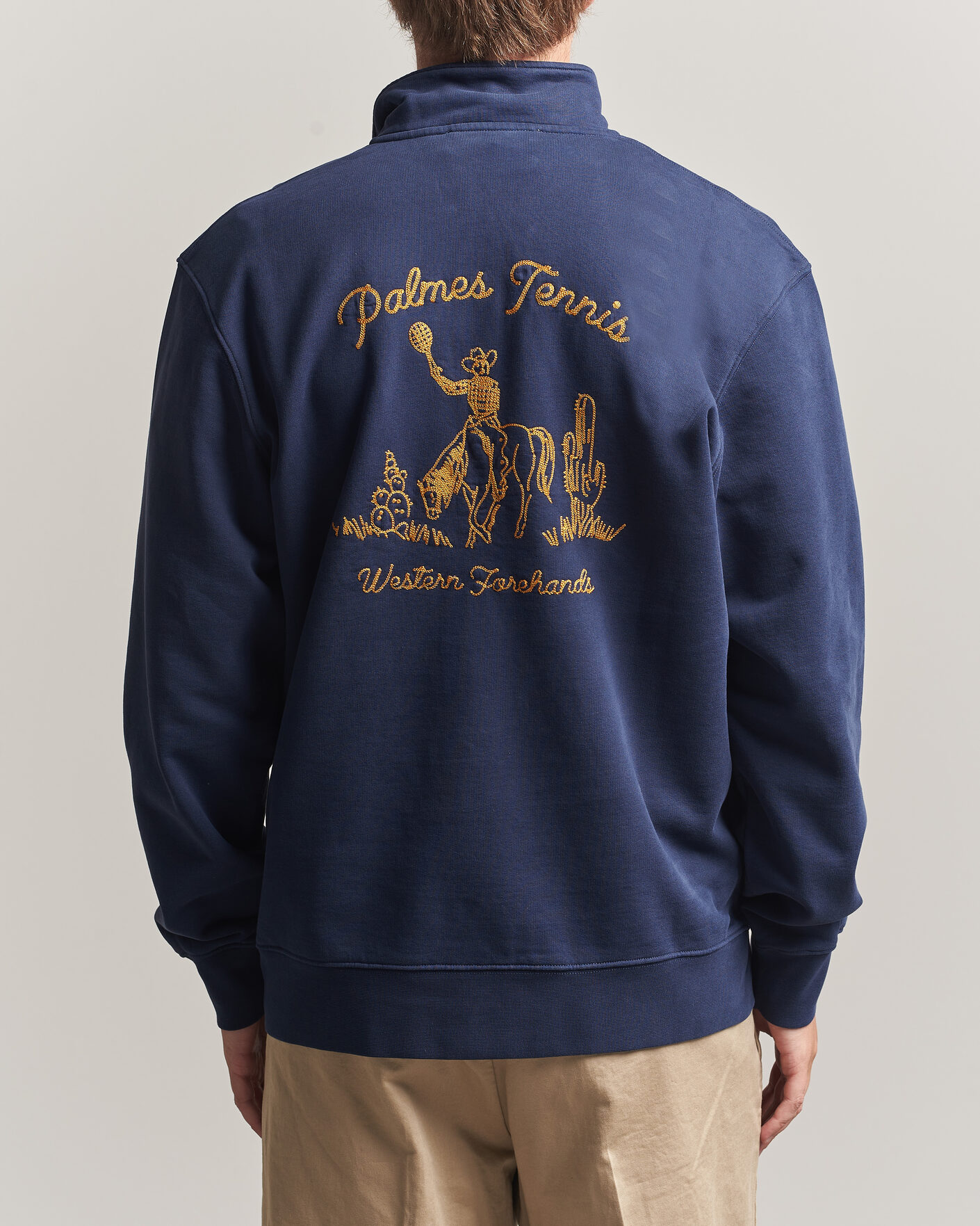 Herre | Gensere | Palmes | Western Zip Sweatshirt Navy