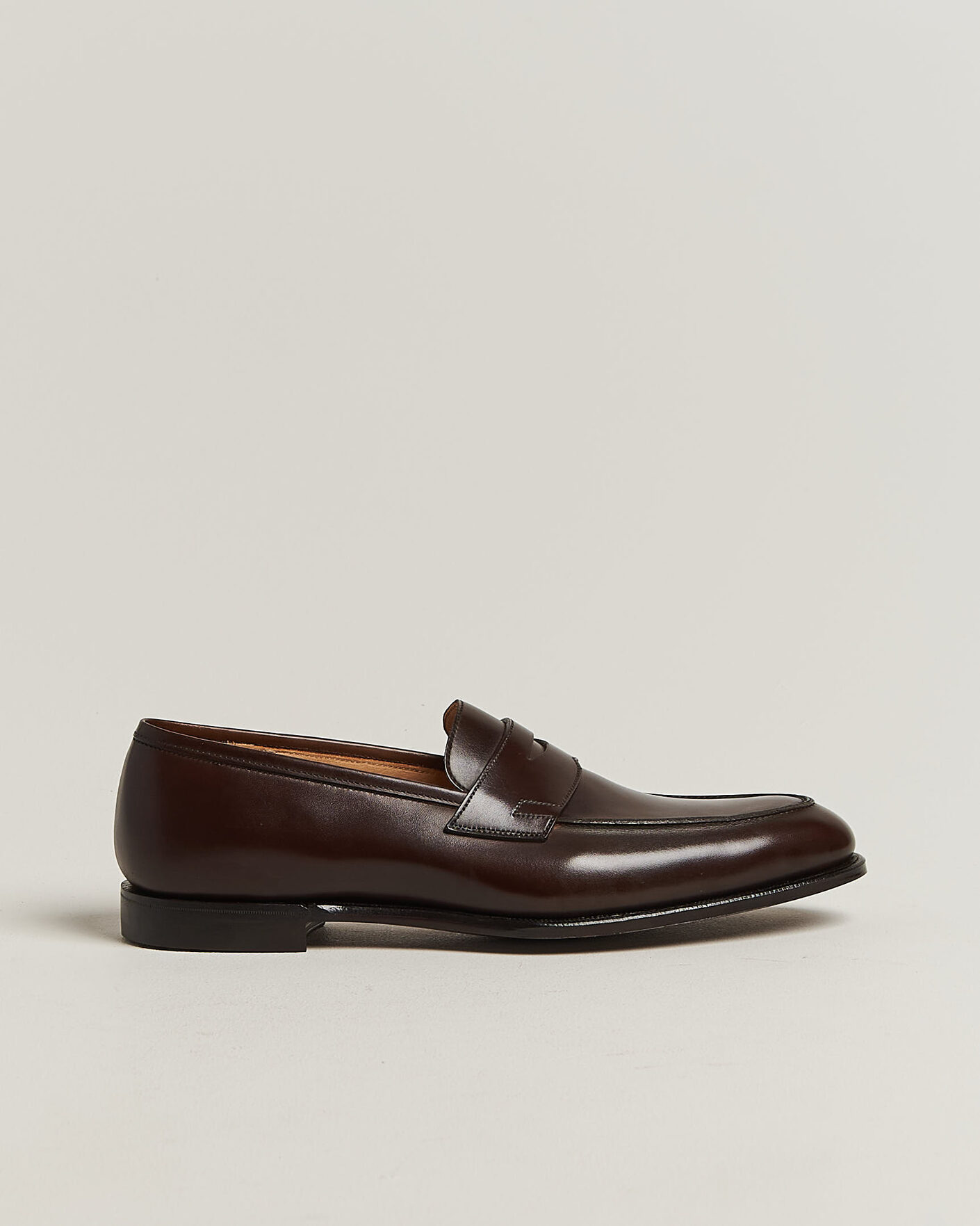 Herre | Loafers | Crockett & Jones | Crawford Handgrade Penny Loafer Dk Brown Antique Calf