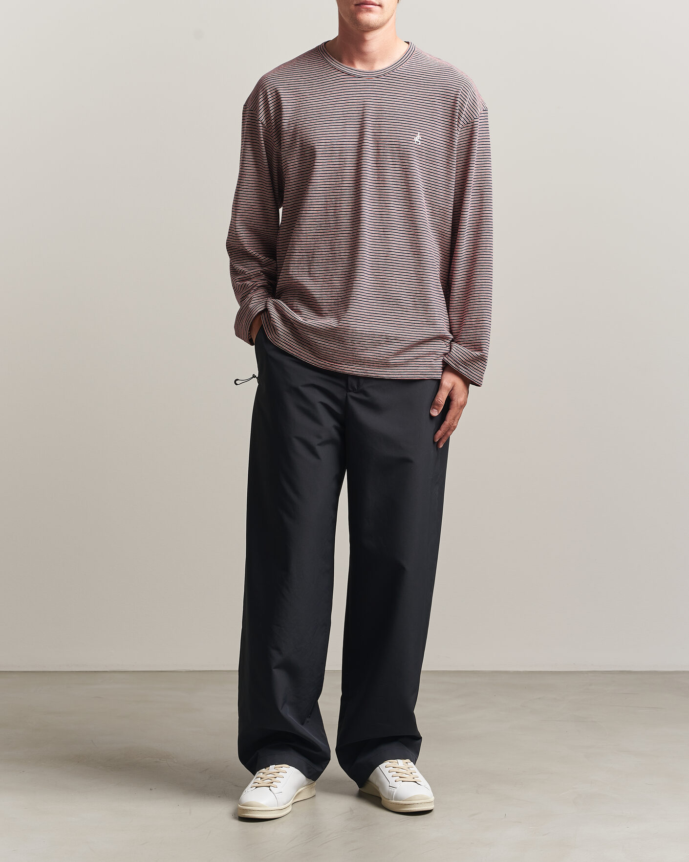 Herre | T-Shirts | Jil Sander | Long Sleeve Striped T-Shirt Red